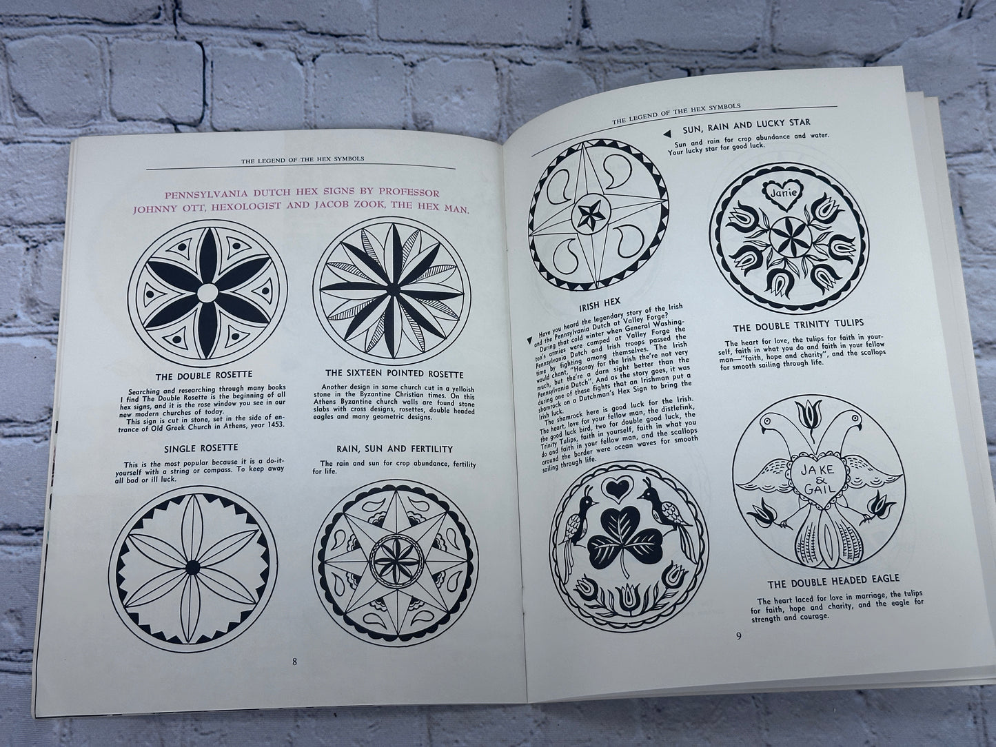 Hexology: The History & Meaning of the Hex Symbols by Jacob & Jane Zook [1984]