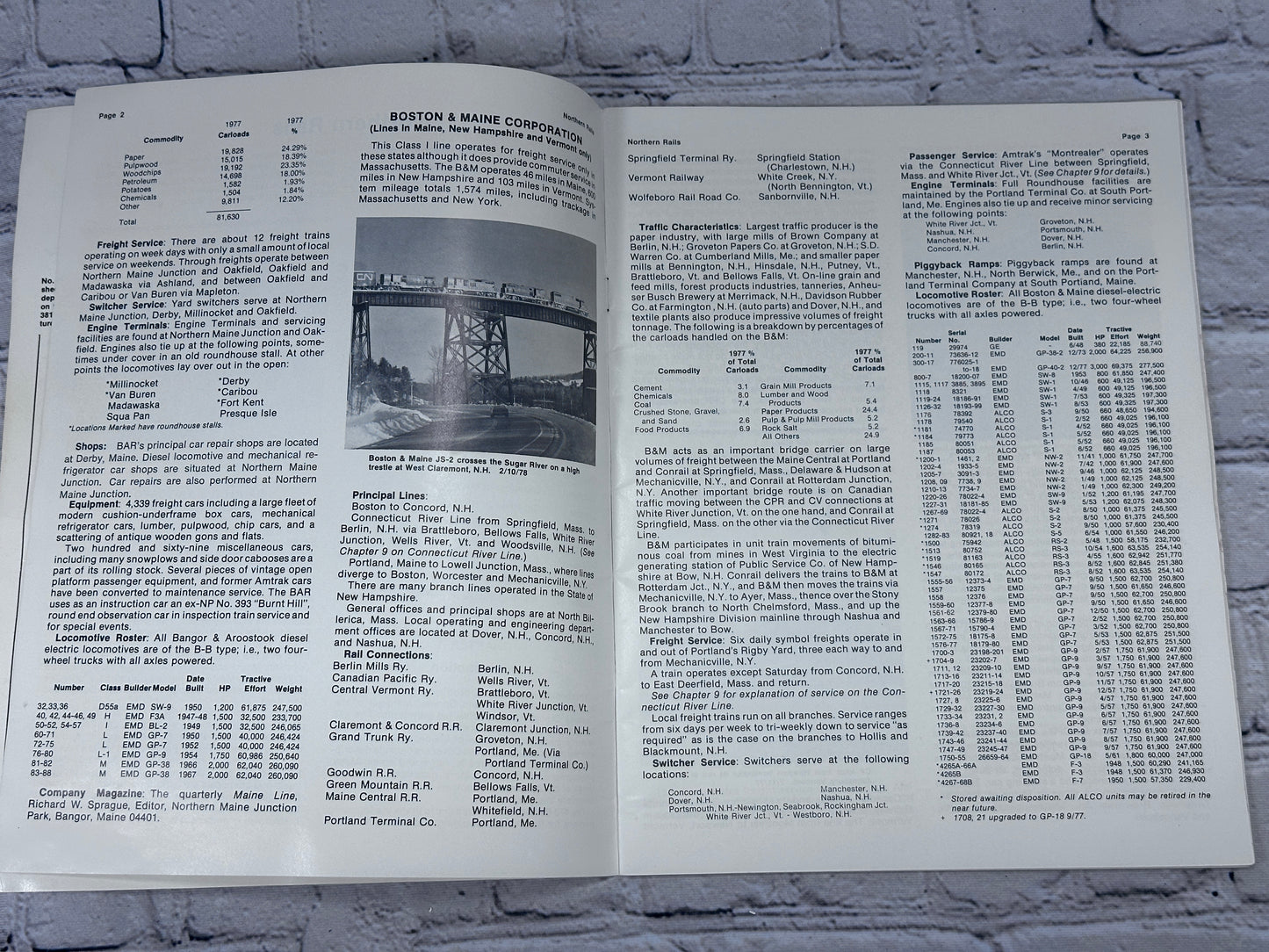 Northern Rails: Guide / Railroads of Maine New Hampshire Vermont [1978 Edition]