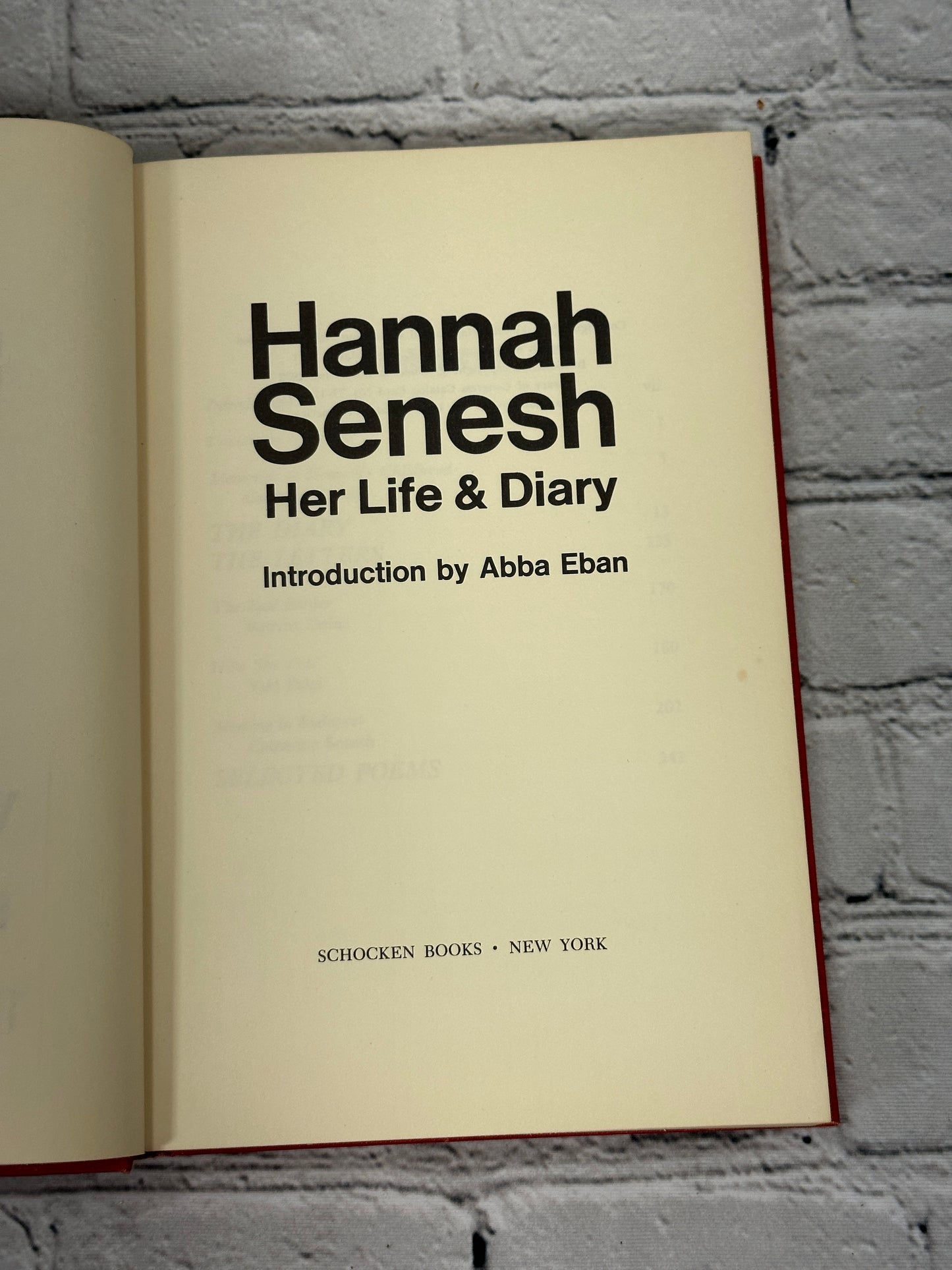 Her Life & Diary By Hannah Senesh [1972 · 1st Edi]