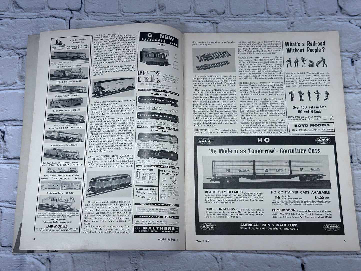 Model Railroader Alco RS-1 diesel locomotive drawings [Vo. 36, No. 5 · May 1969]