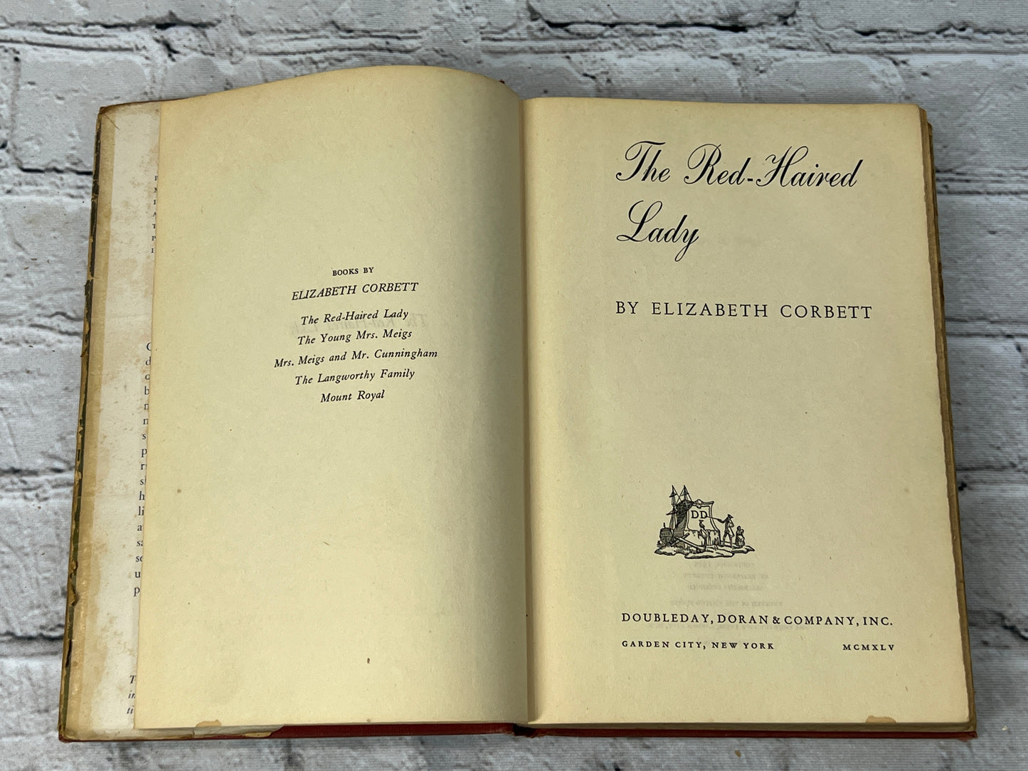 The Red-Haired Lady by Elizabeth Corbett [1941 · First Edition]