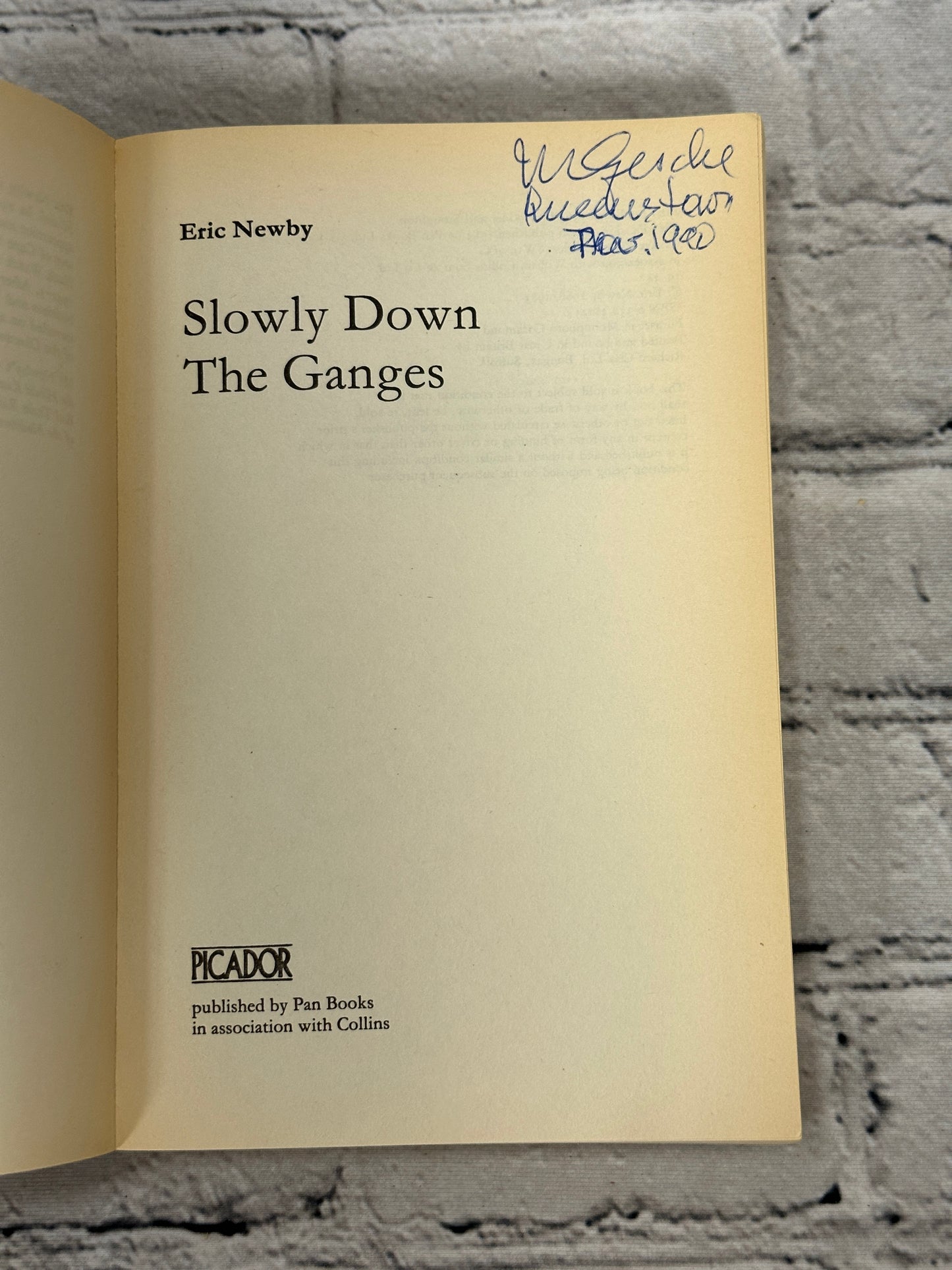 Slowly Down the Ganges by Eric Newby [1983]