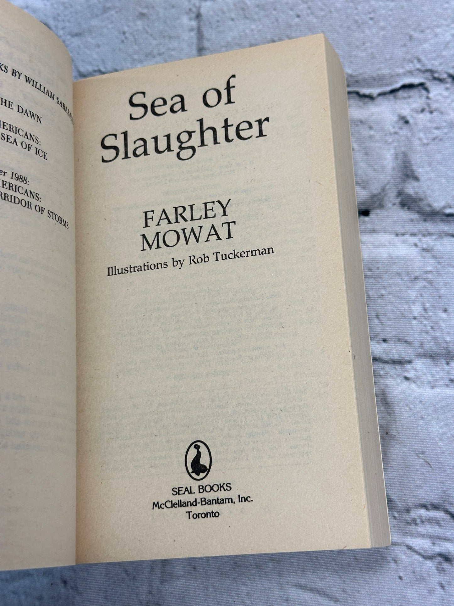 Sea of Slaughter by Farley Mowat [1989 · Seal Paperback Edition]