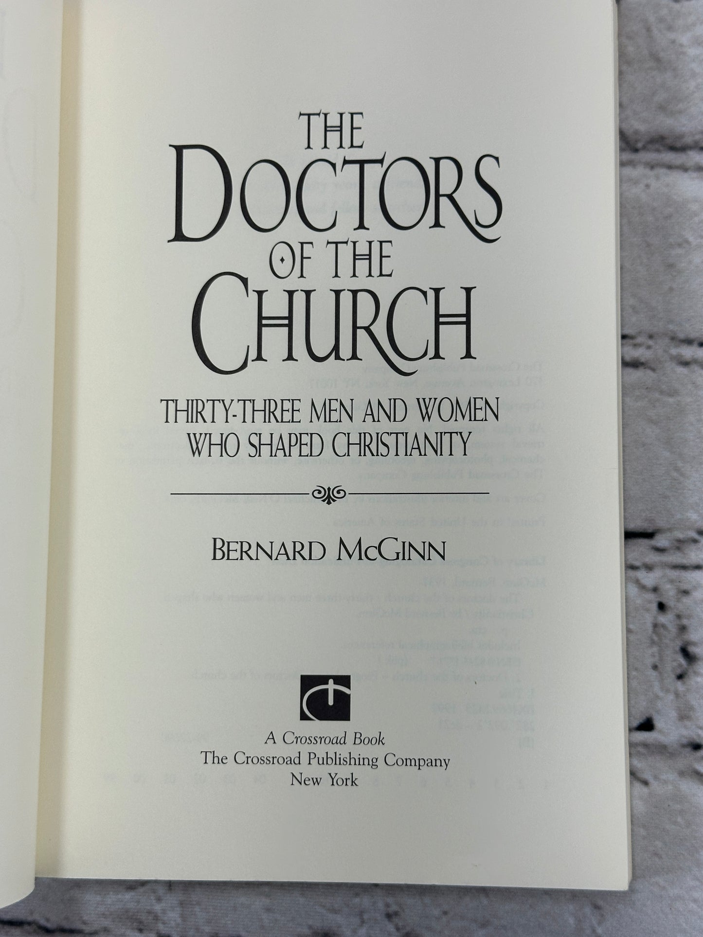 Doctors of the Church by Bernard McGinn [1999 · First Printing]