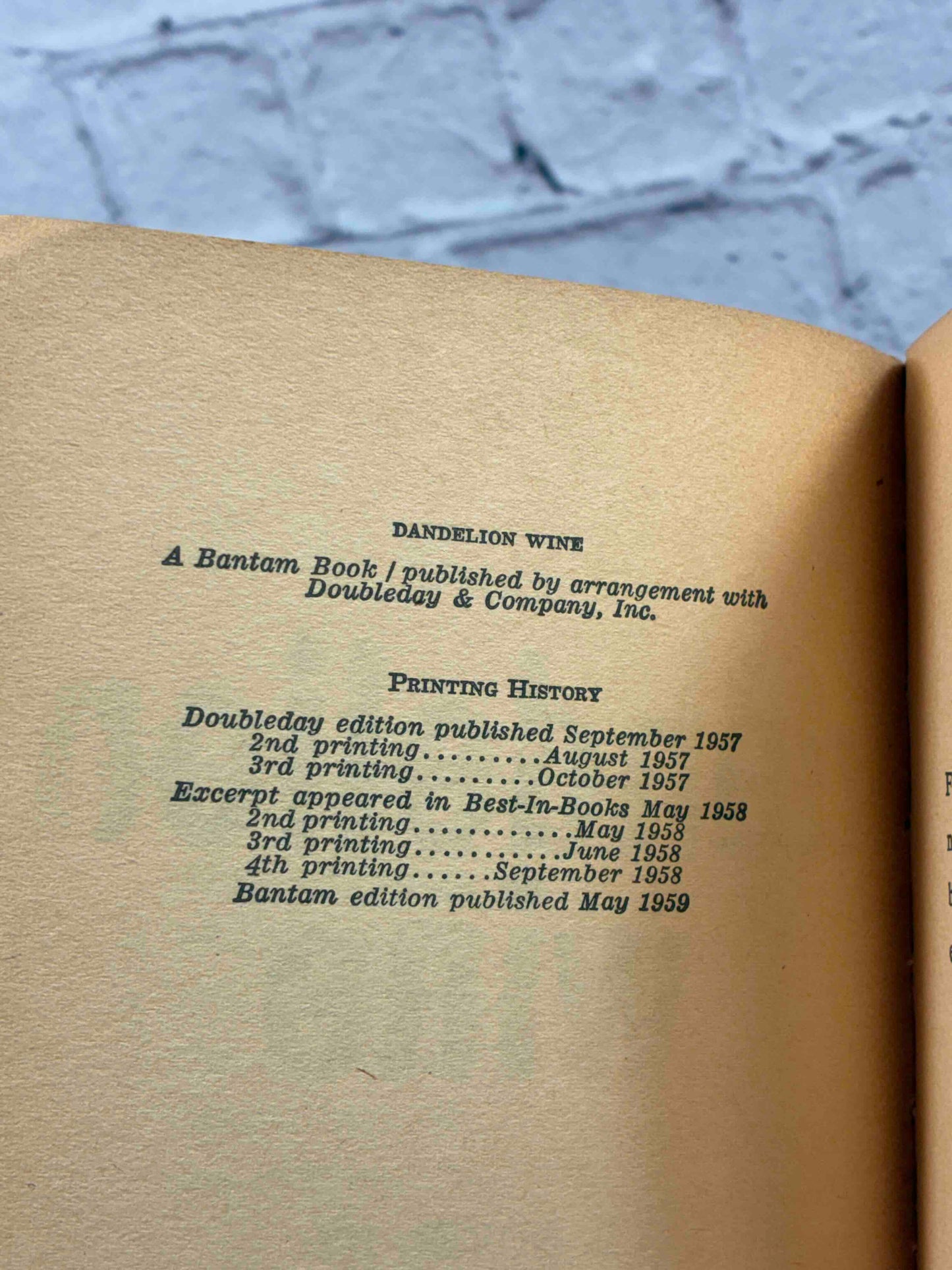 Dandelion Wine
