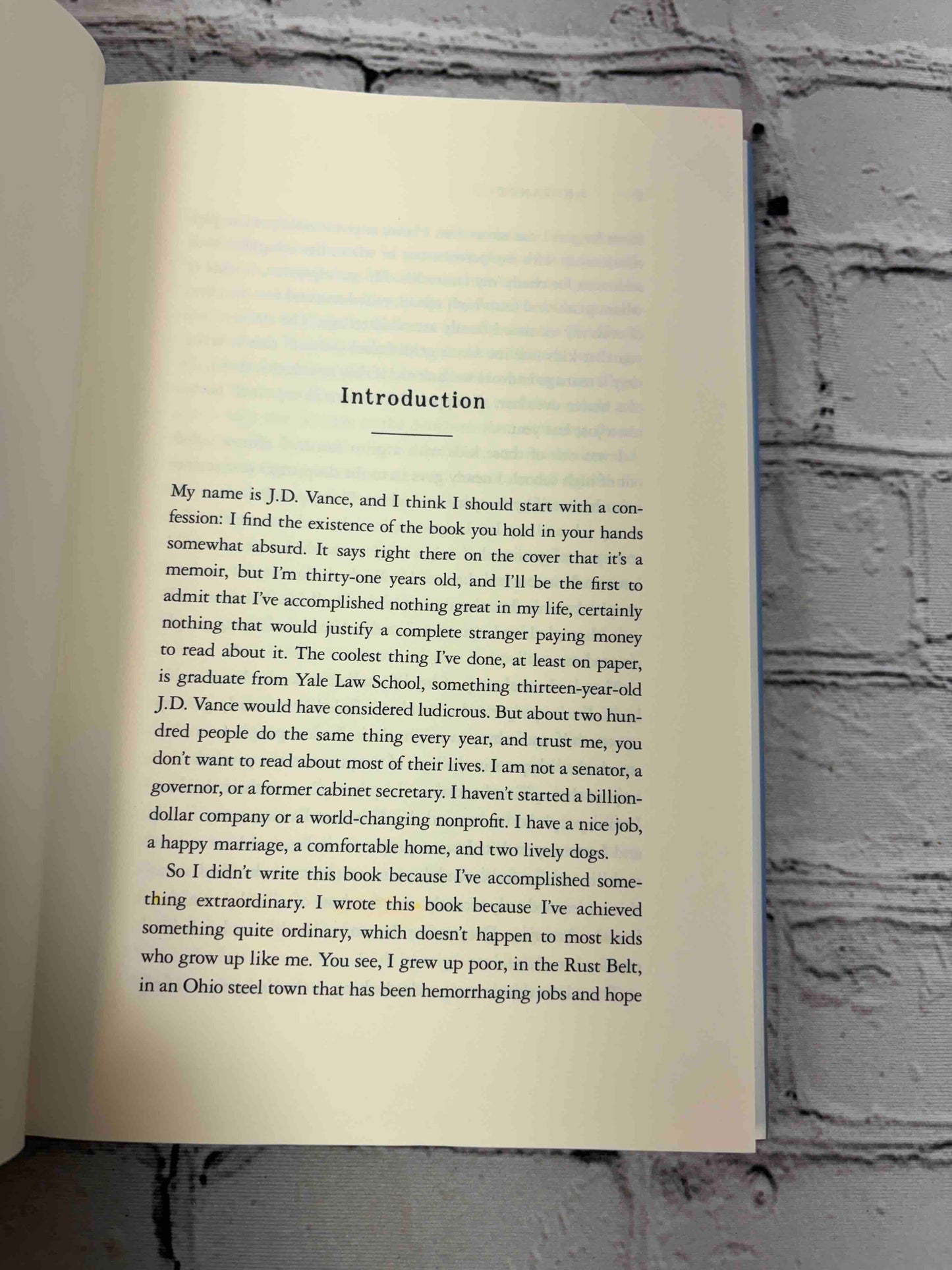 Hillbilly Elegy: A Memoir of a Family and Culture in Crisis