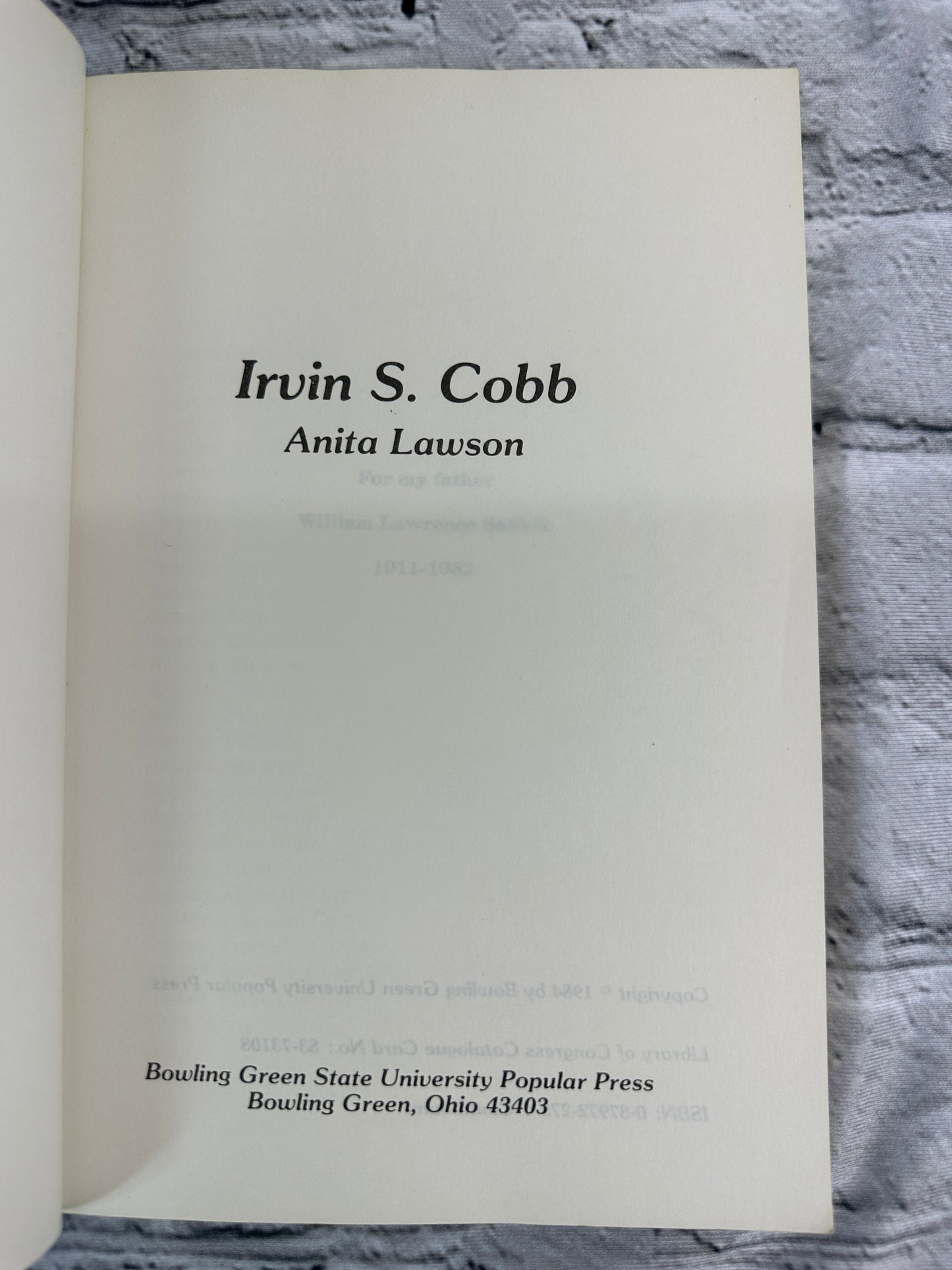 Irvin S. Cobb by Anita Lawson [1984]