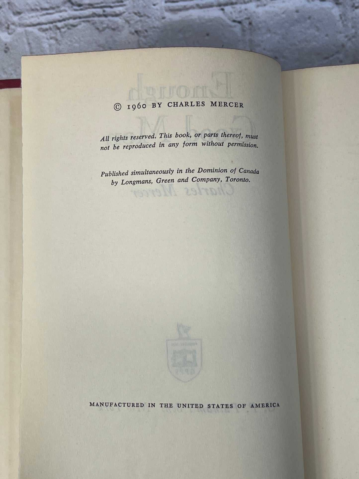 Enough Good Men by Charles Mercer (1960 · BCE)