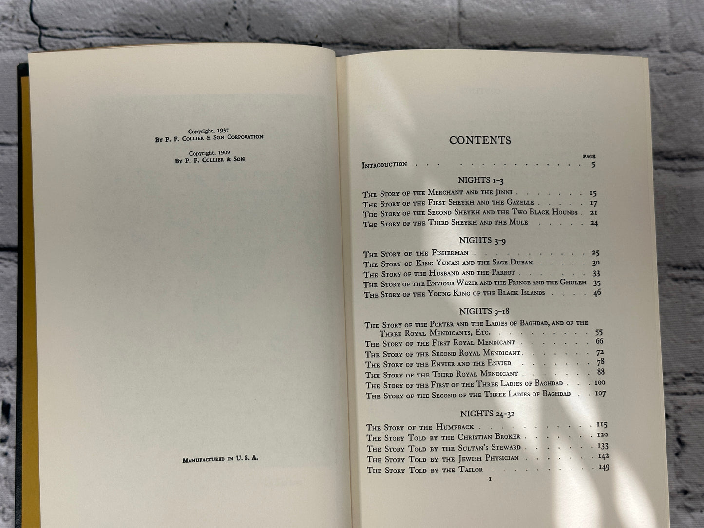 Harvard Classics: Stories from The Thousand and One Nights [1969]