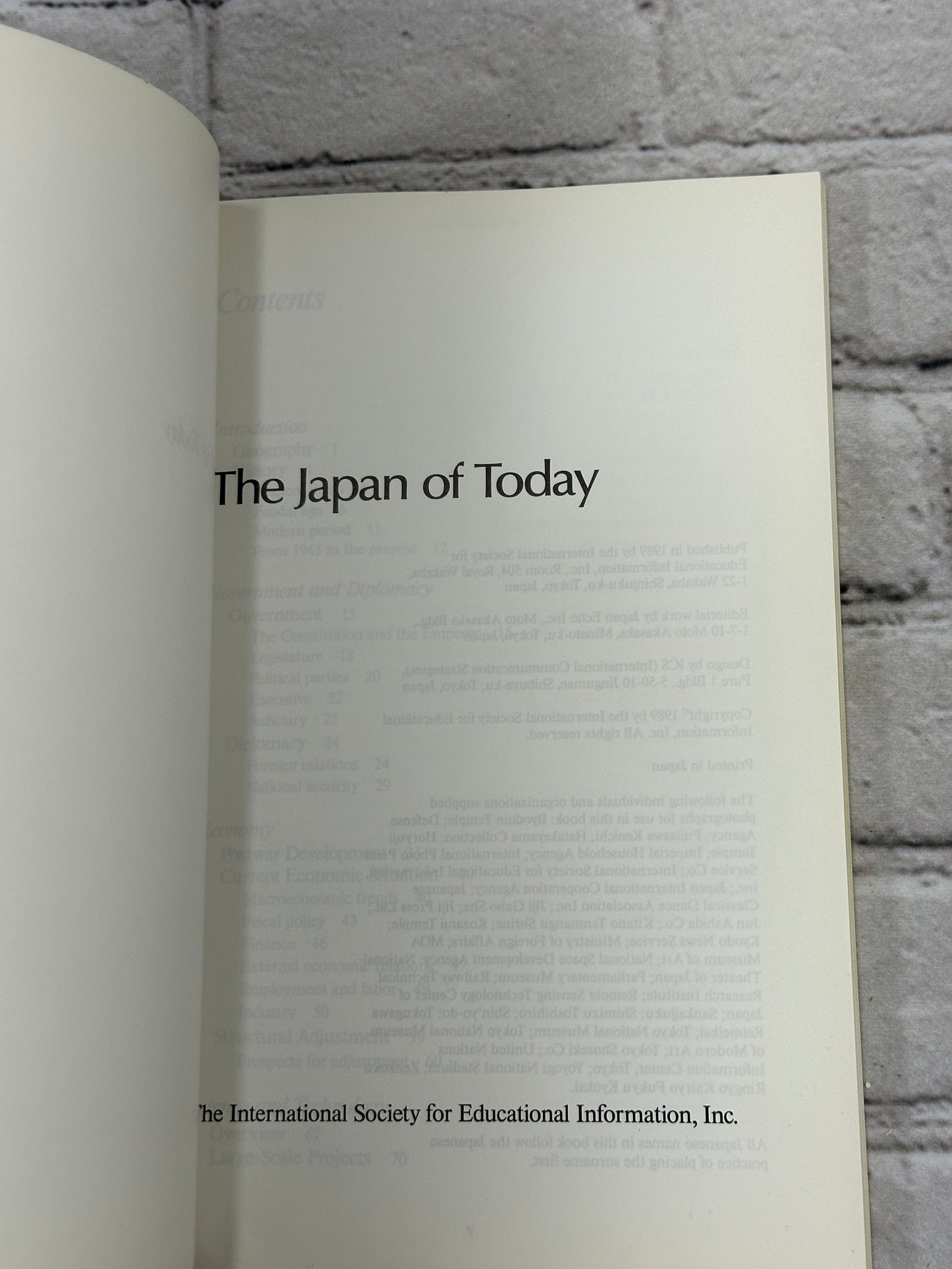 The Japan Of Today by International Society For Educational Information [1989]