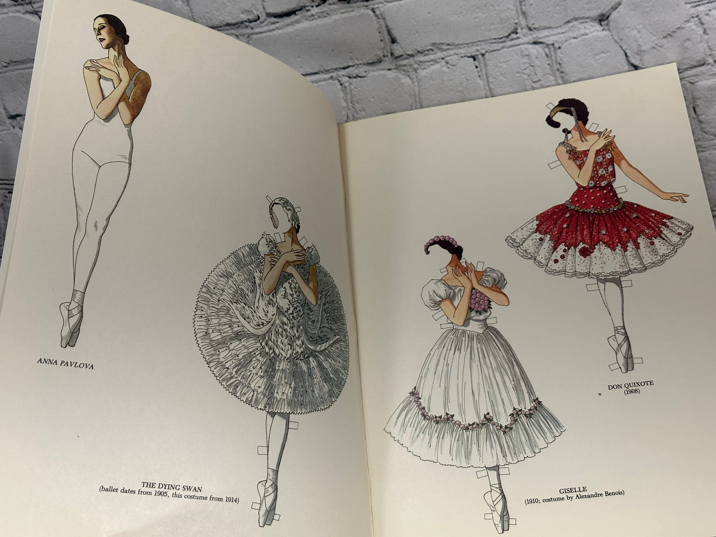 Pavlova & Nijinsky Paper Dolls in Full Color, Tom Tierney Russian Ballet [1981]