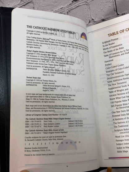 Holy Bible: The Catholic Rainbow Study Bible : Today's English Version