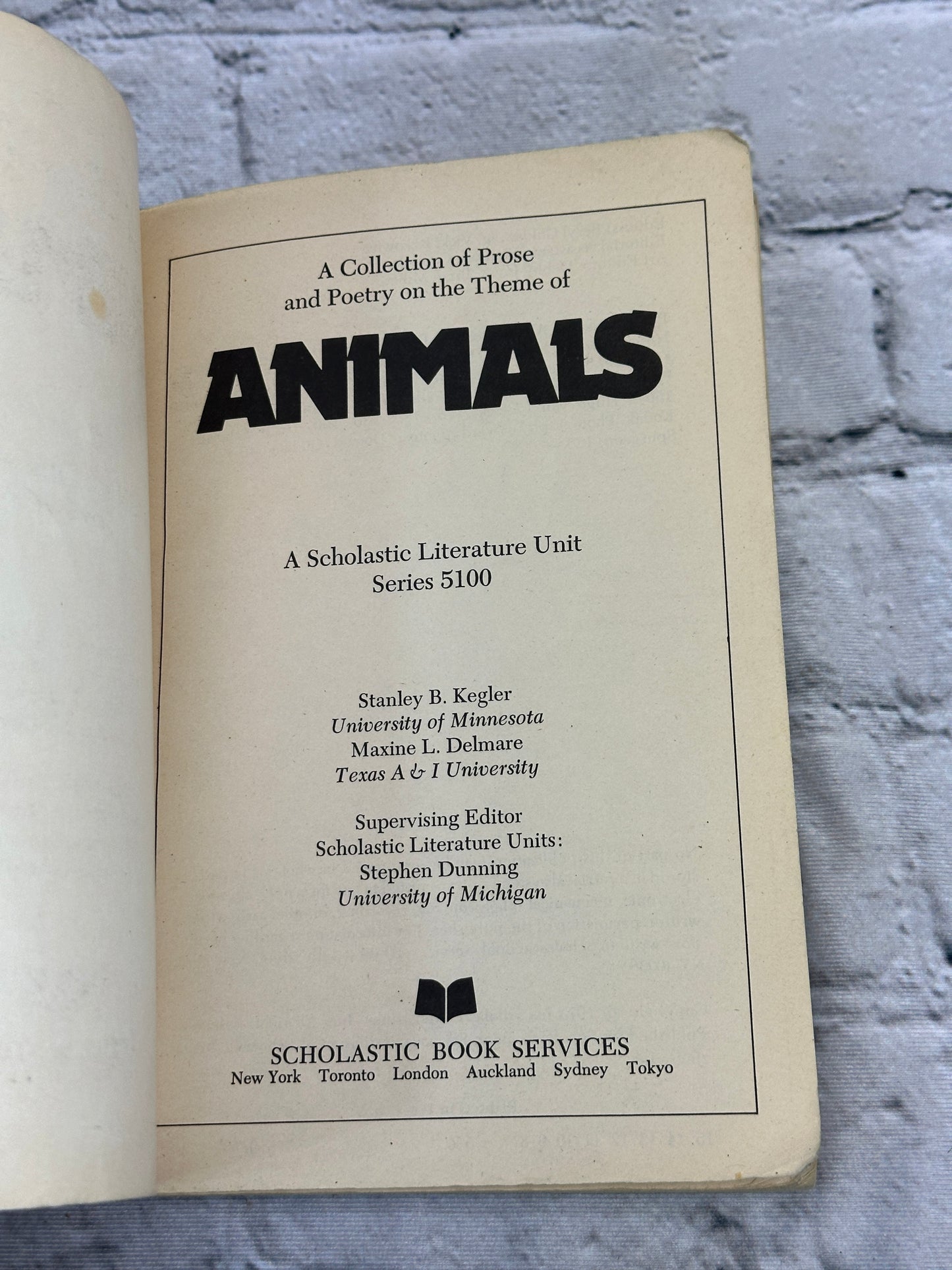 Animals by Stanley Kegler [1973 · Fourth Printing]