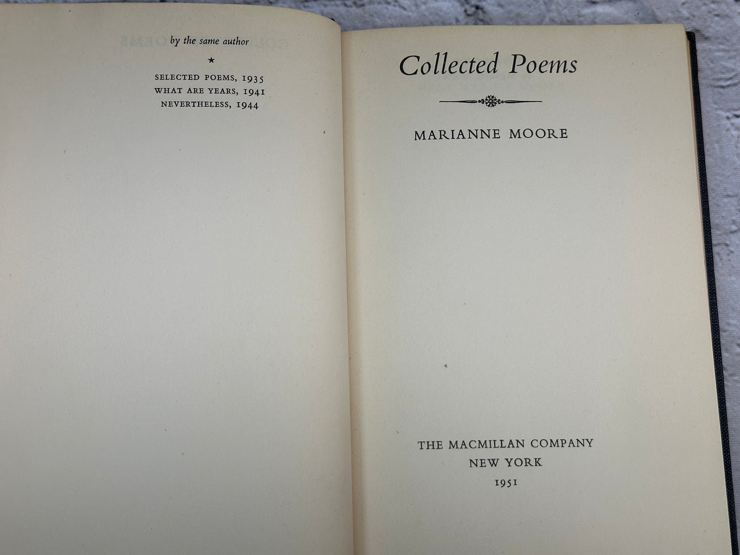 Collected Poems by Marianne Moore [1st Edition · 1951]