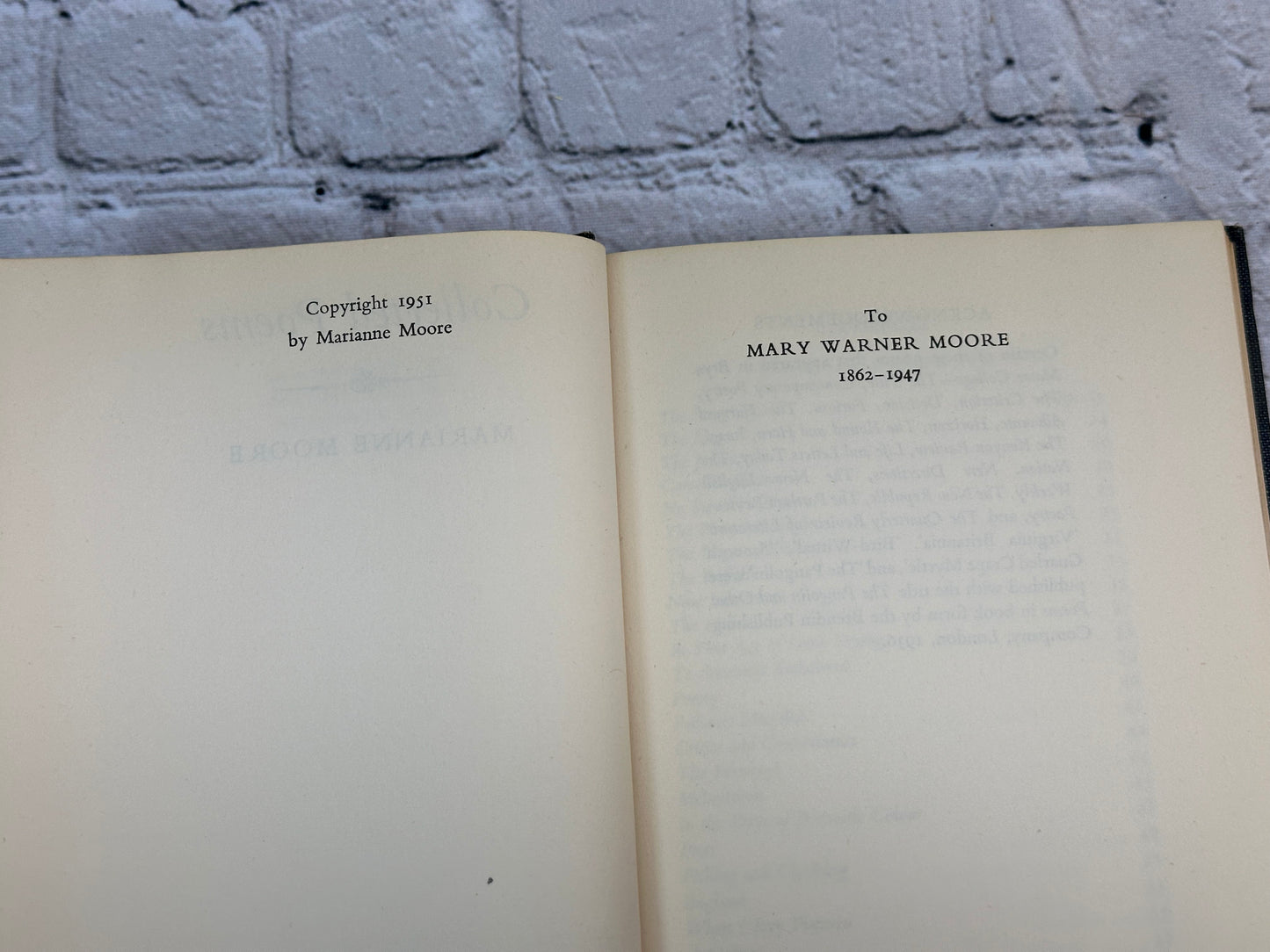 Collected Poems by Marianne Moore [1st Edition · 1951]