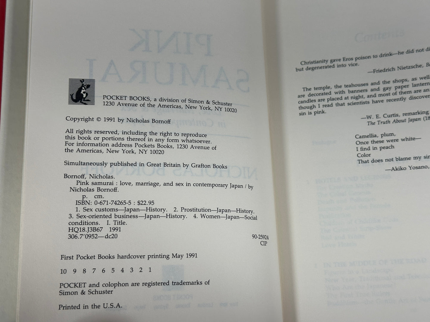 Pink Samurai: Love, Marriage and Sex in Contemporary Japan by Nicholas Bornoff