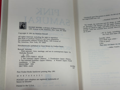 Pink Samurai: Love, Marriage and Sex in Contemporary Japan by Nicholas Bornoff