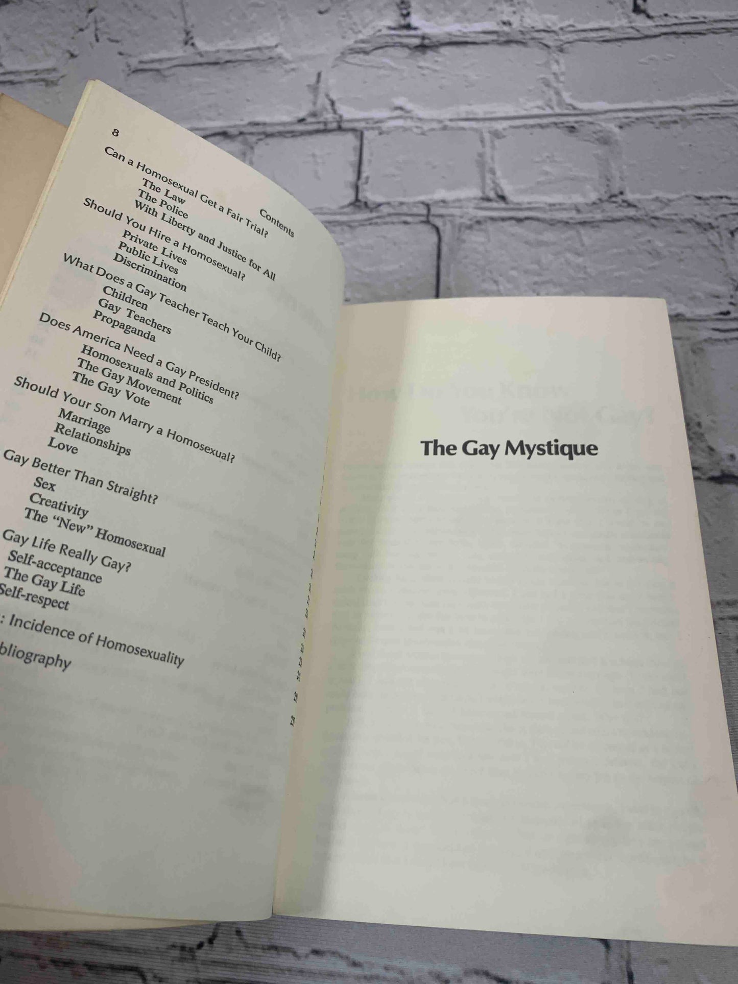 THE GAY MYSTIQUE: The Myth and Reality of Male Homosexuality