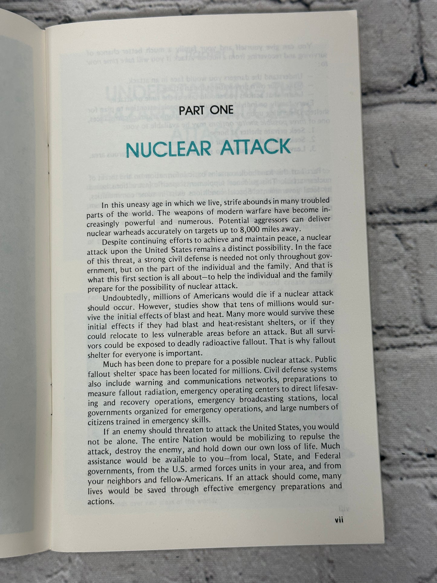 In Time of Emergency: A Citizen's Handbook Nuclear Attack by D.o.D. [1968]