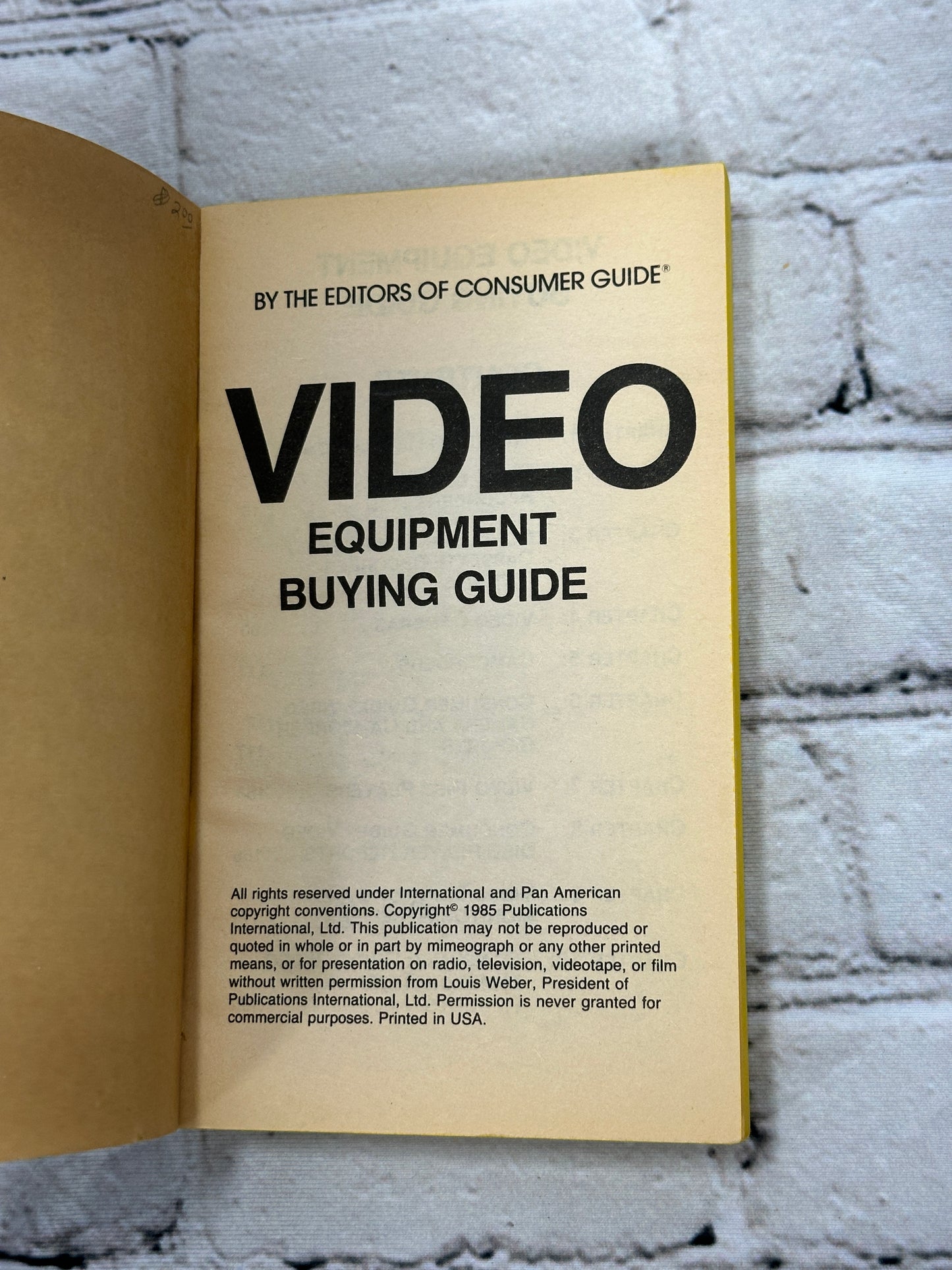 Consumer Guide: Video Equipment Buying Guide [1985]