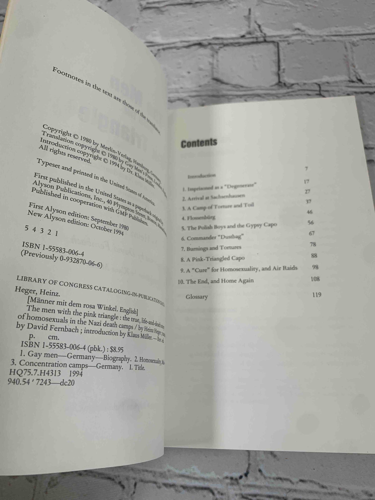 Men With the Pink Triangle: The True, Life-And-Death Story of Homosexuals in the Nazi Death Camps