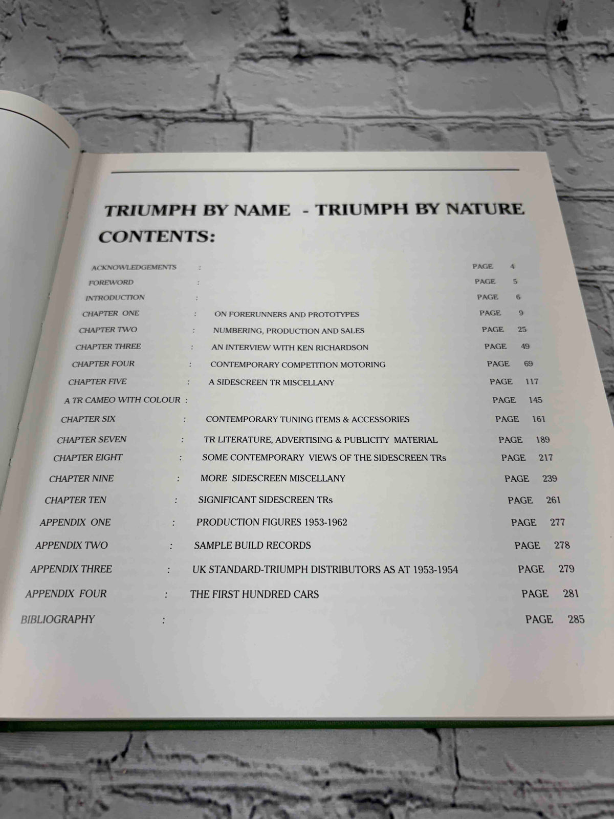 Triumph by Name, Triumph by Nature: The Sidescreen TR Compendium