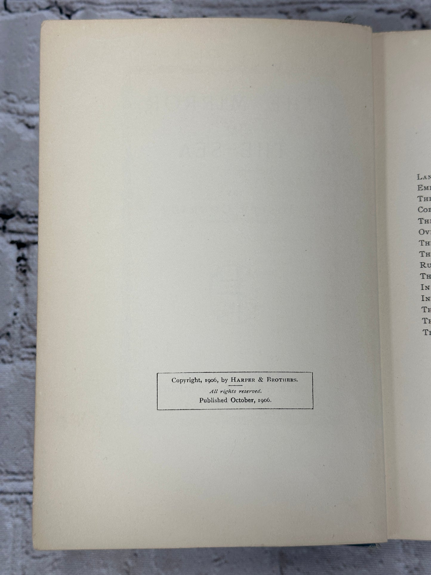 The Mirror of the Sea By Joseph Conrad [1st American Edition · 1906]