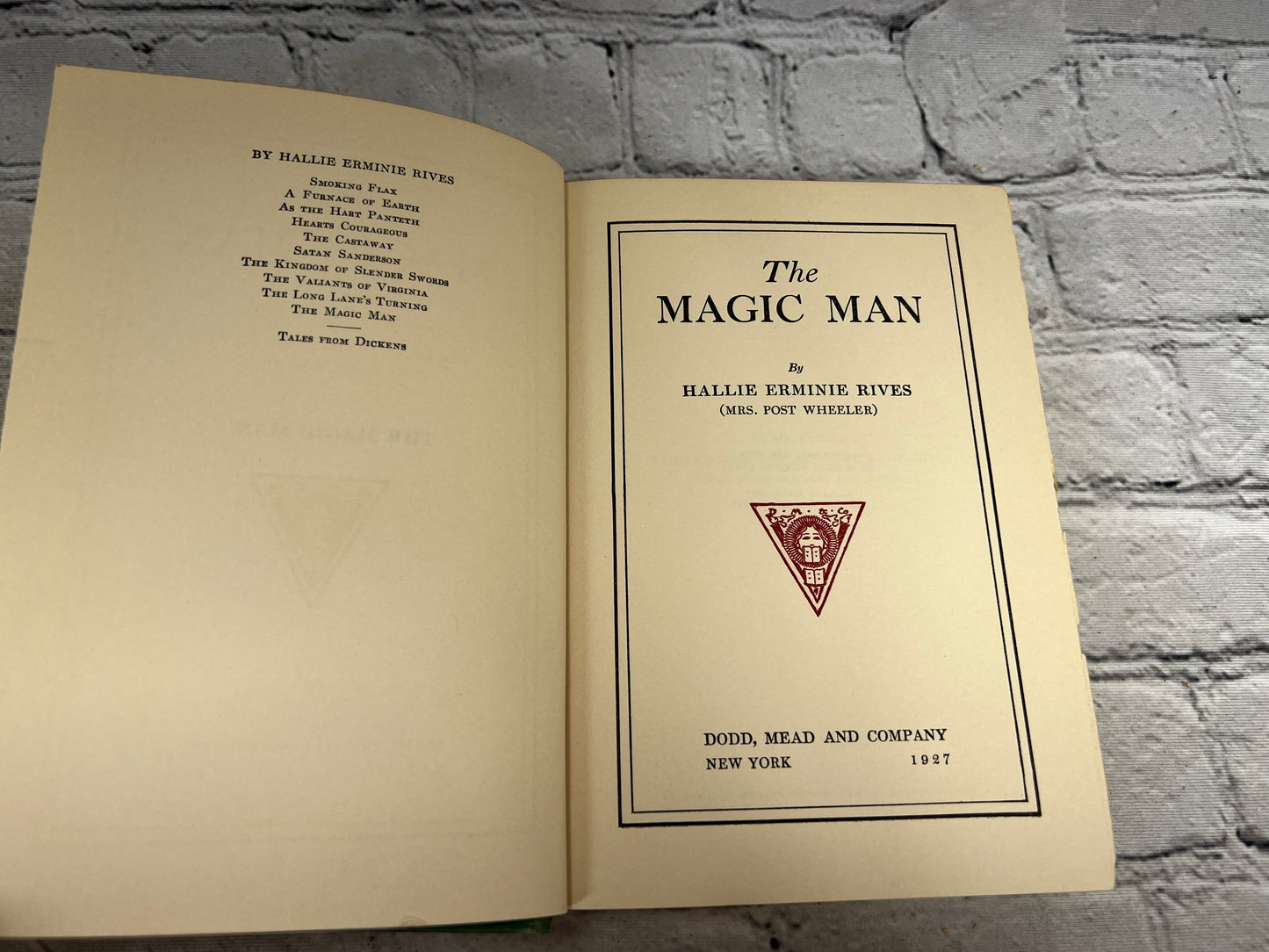 The Magic Man by Hallie Erminie Rives [1927 · Second Printing]