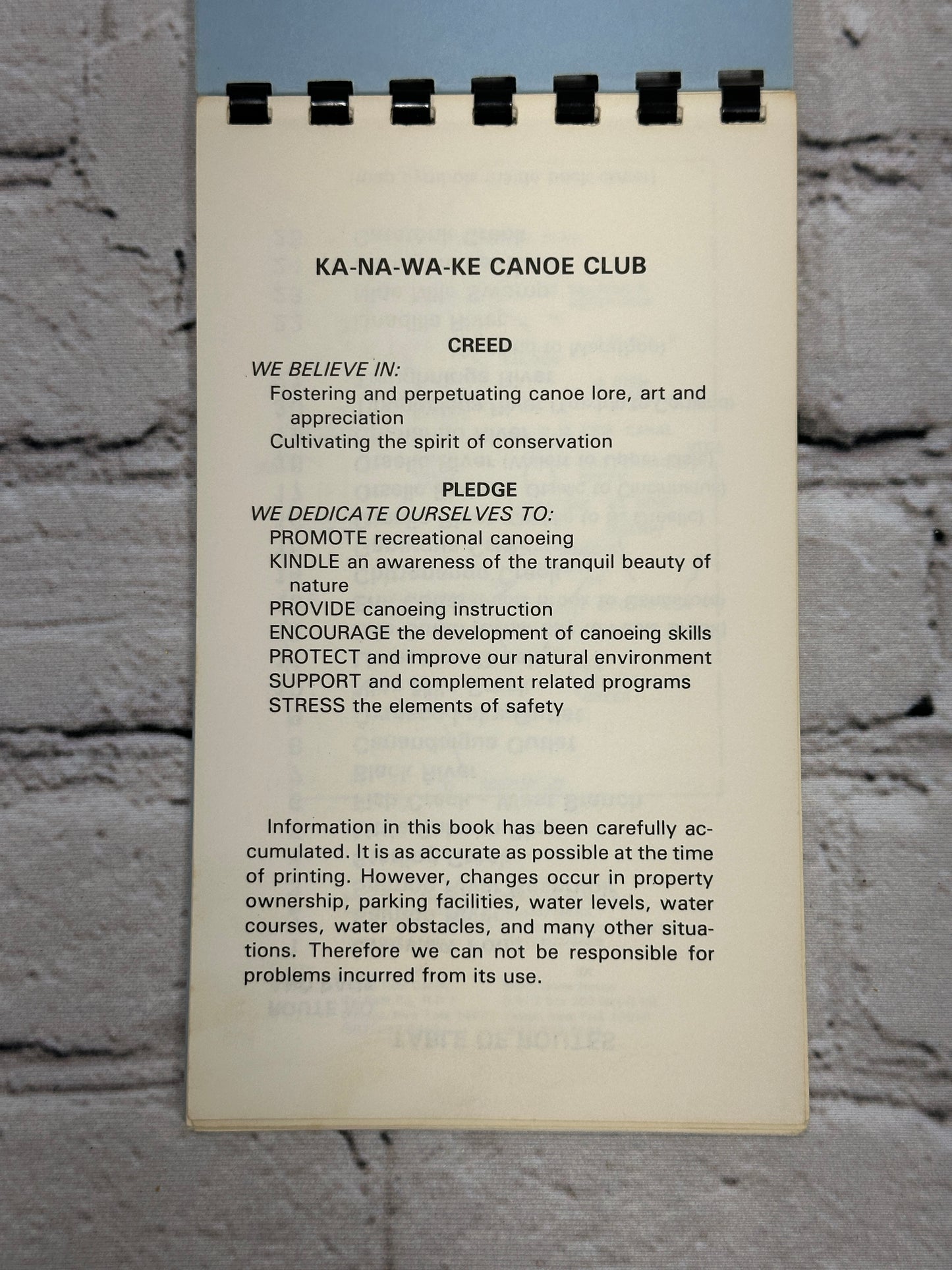 Central New York Canoe Routes By Ka-Na-Wa-Ke Canoe Club Syracuse, NY [1981]