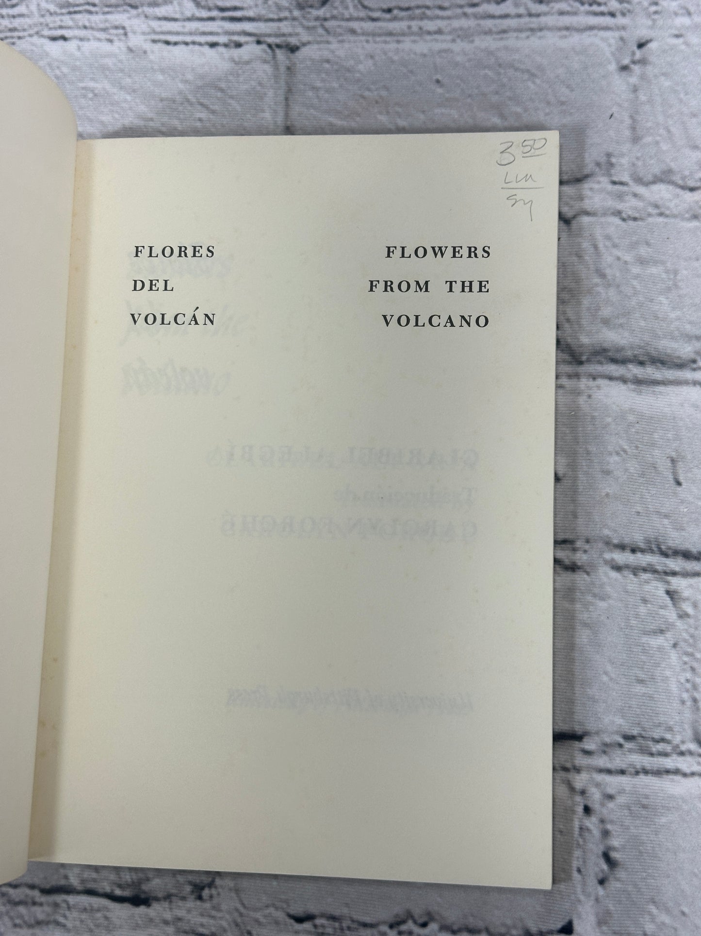 Flowers from the Volcano by Claribel Algeria [Pitt Poetry Series · 1982]