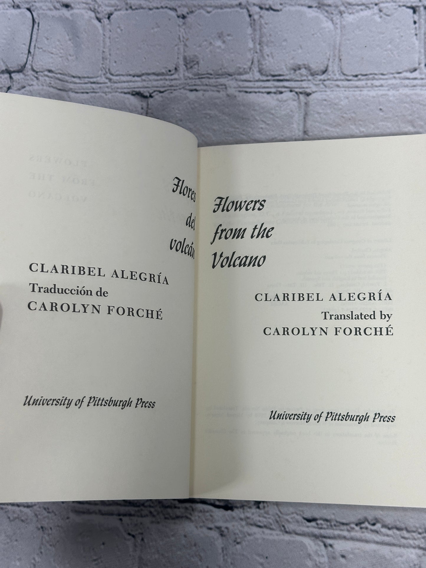 Flowers from the Volcano by Claribel Algeria [Pitt Poetry Series · 1982]