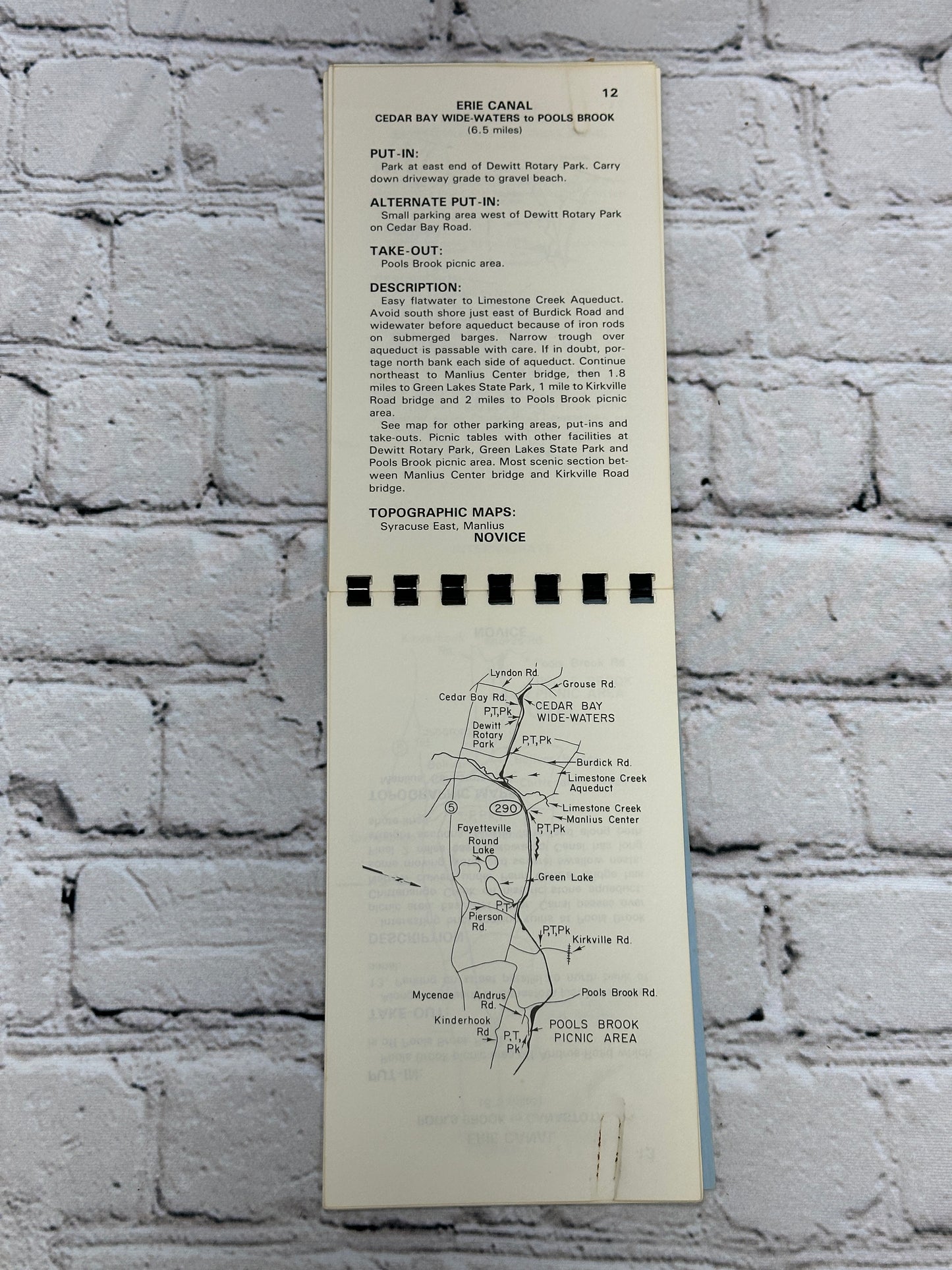 Central New York Canoe Routes By Ka-Na-Wa-Ke Canoe Club Syracuse, NY [1981]