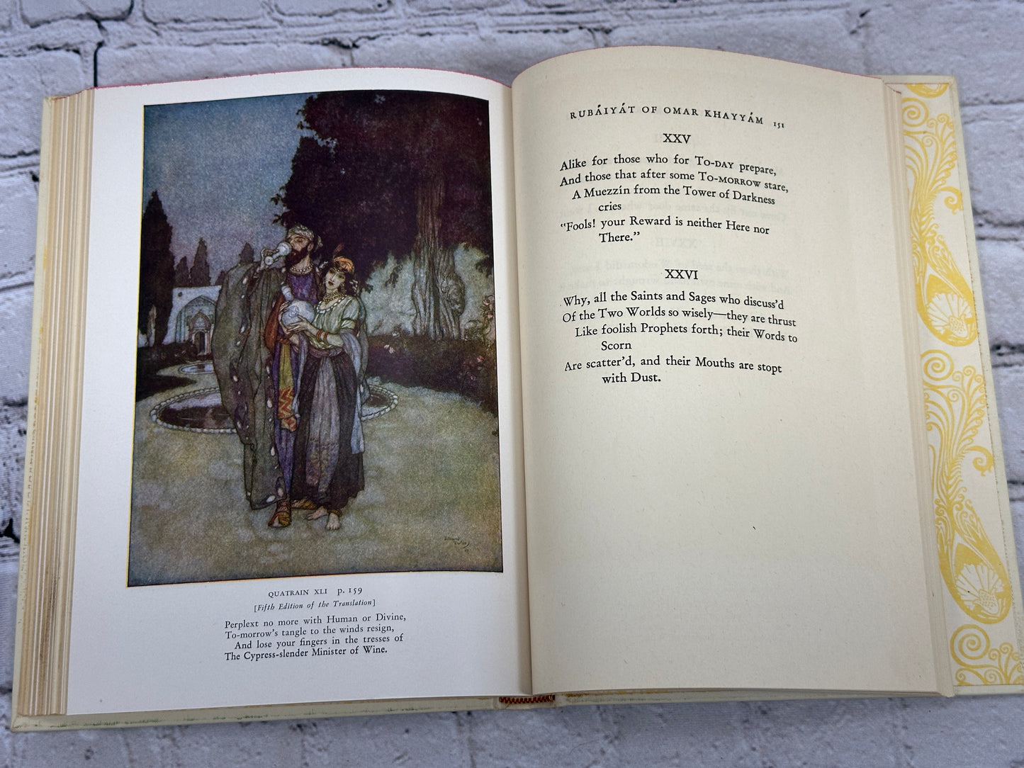 The Rubaiyat of Omar Khayyam Illustrated by Edmund Dulac W/Slipcase [1937]