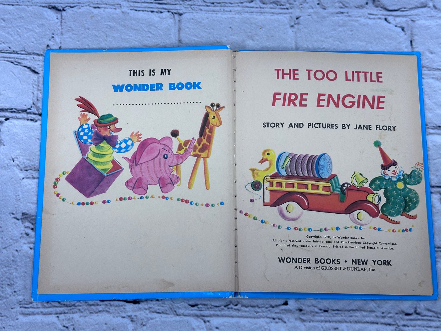 The Too Little Fire Engine by Jane Flory [Wonder Books · 1950]