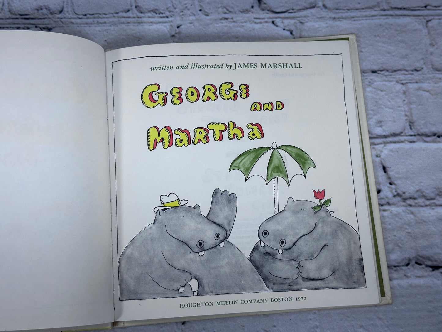 George & Martha by James Marshall [Weekly Reader Childrens Book Club Ed. · 1972]