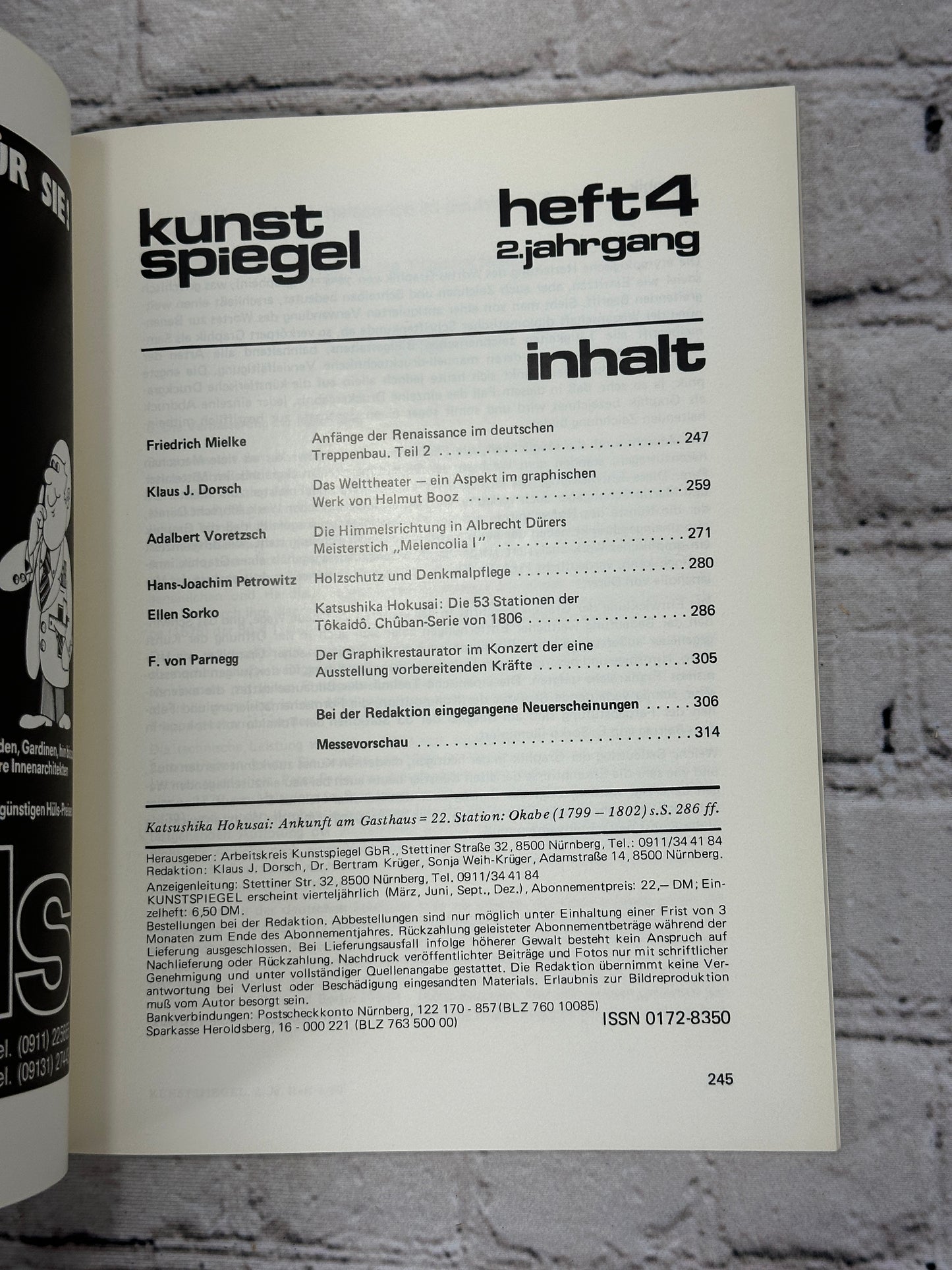 Kunst Spiegel (Art Mirror): Magazine for Art & Art History [Vol. 2 · 1980]