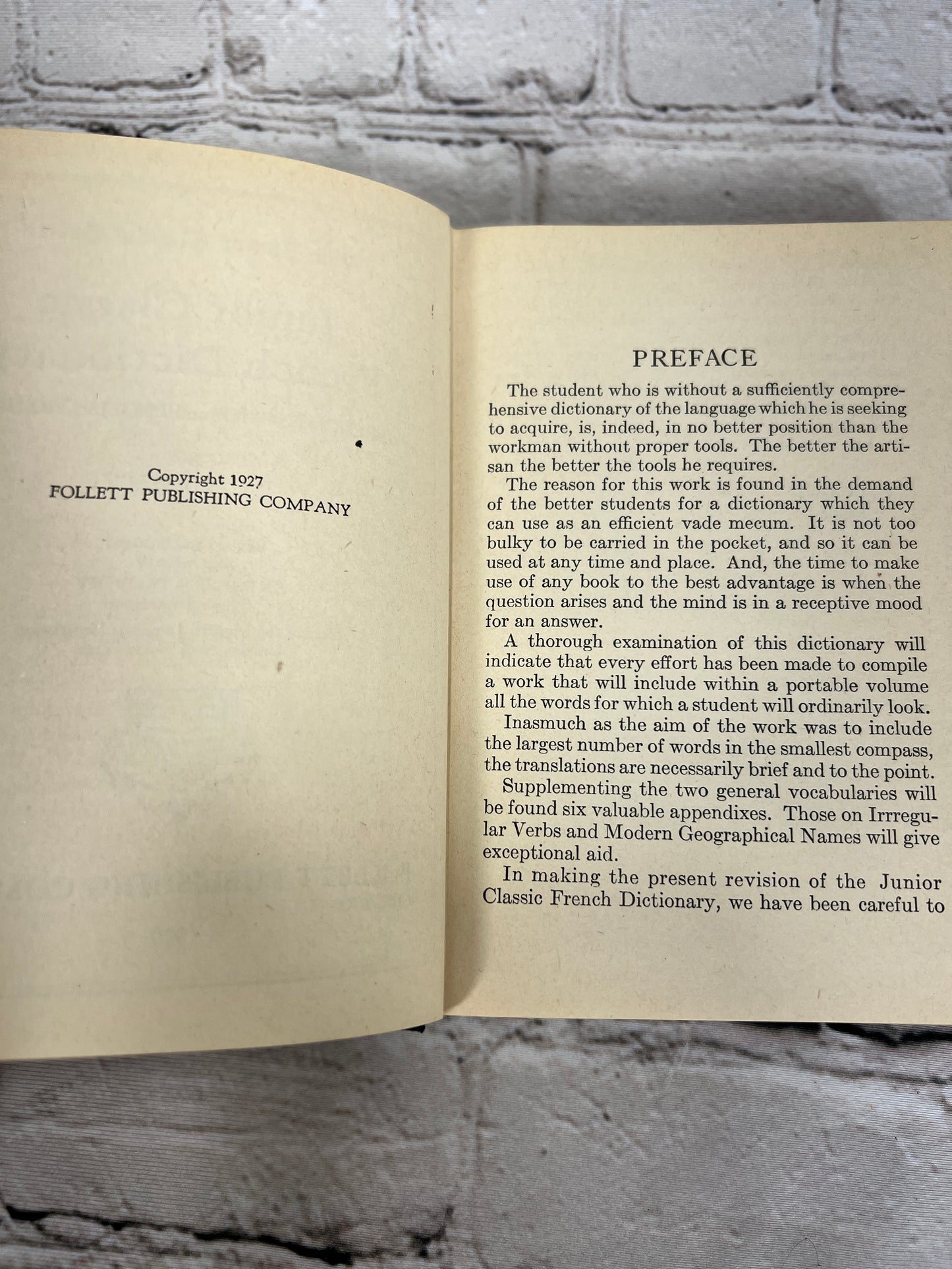 French English Dictionary By J. E. Wessely [Junior Classic Series · 1929]