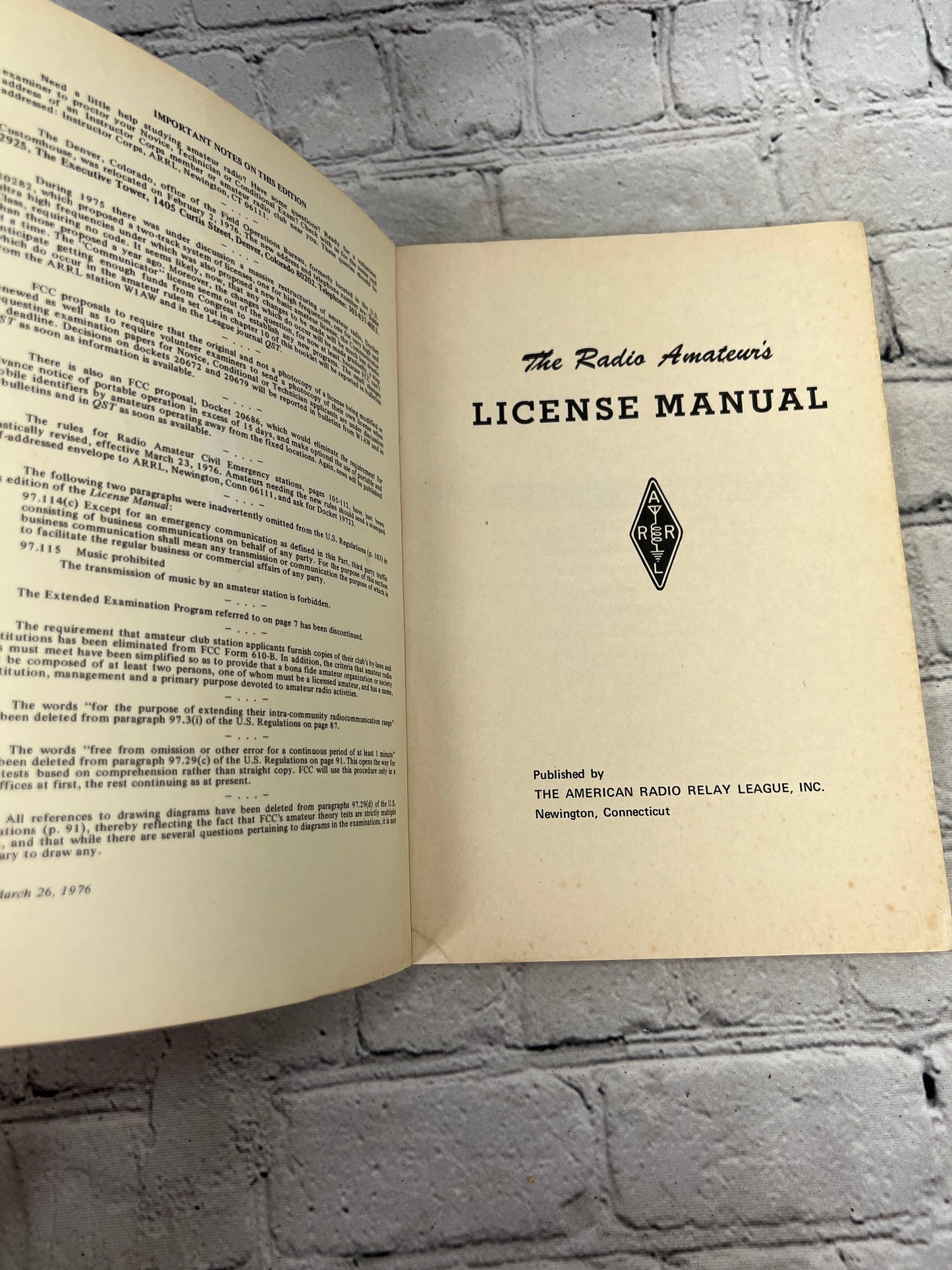 The Radio Amateur's License Manual Revised [1976 · American Radio Relay League]