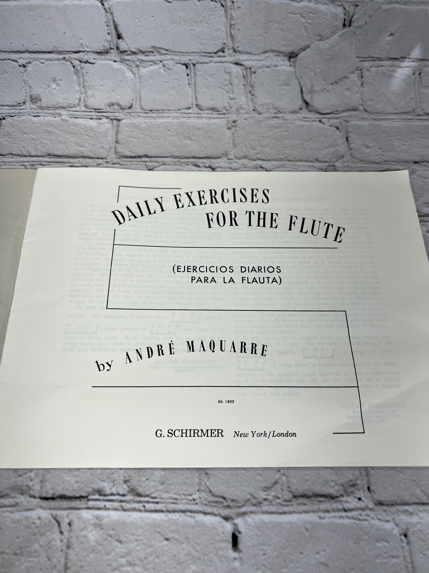 Daily Exercises for the Flute Ejercicios diarios para flauta By Andre Maquarre