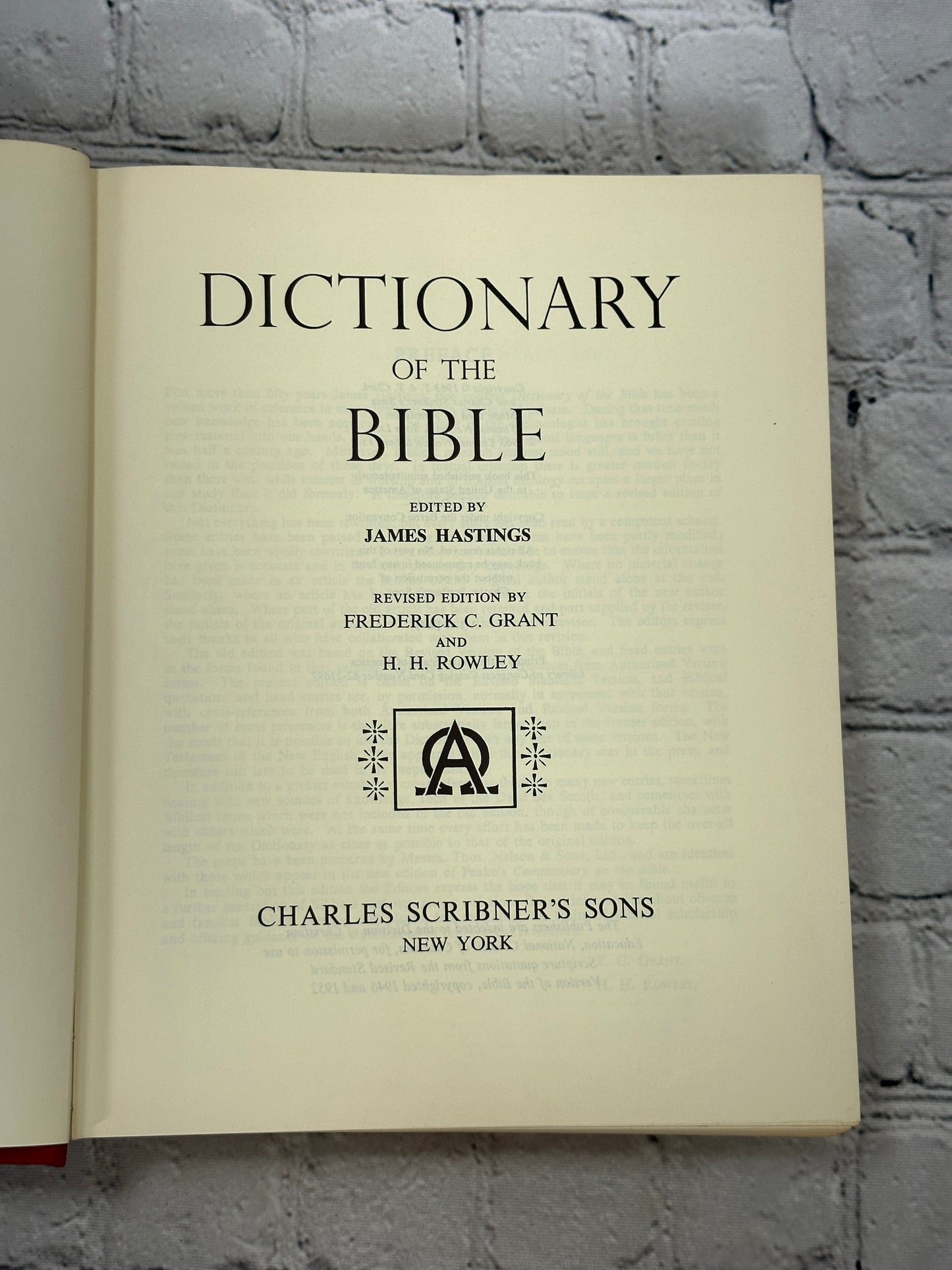 Dictionary of the Bible by James Hastings [1963 · Revised Edition]