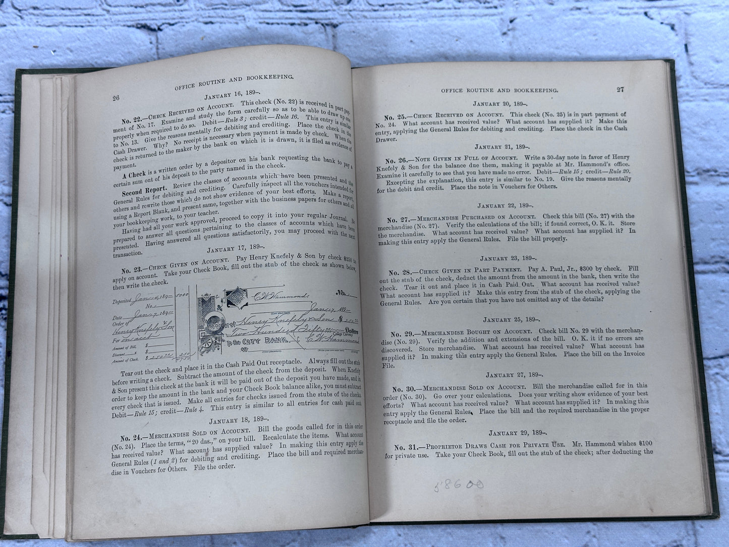 Office Routine and Bookkeeping by G. Schwartz [Williams & Rogers Series · 1897]