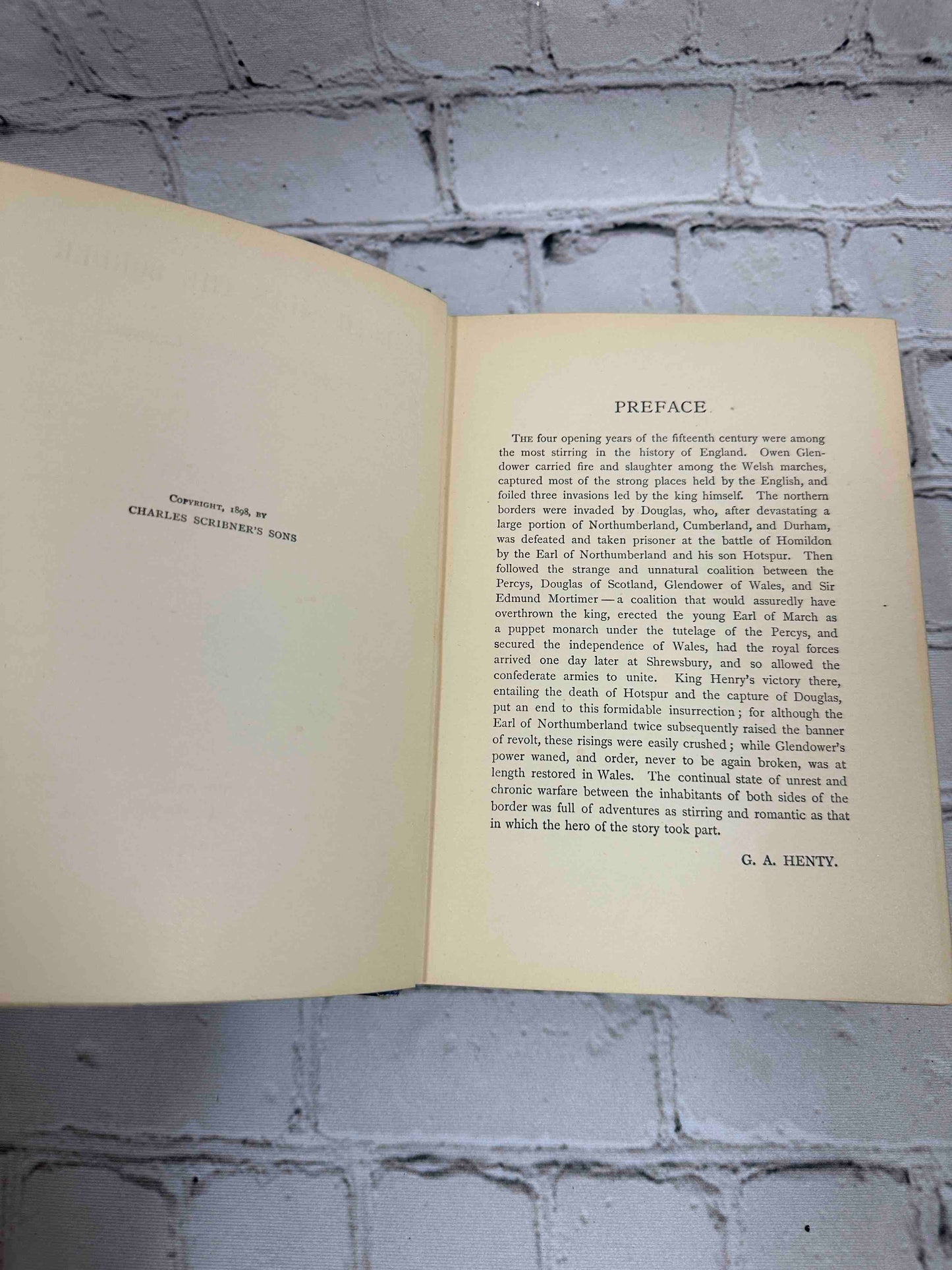 Both Sides the Border: A Tale of Hotspur & Glendower