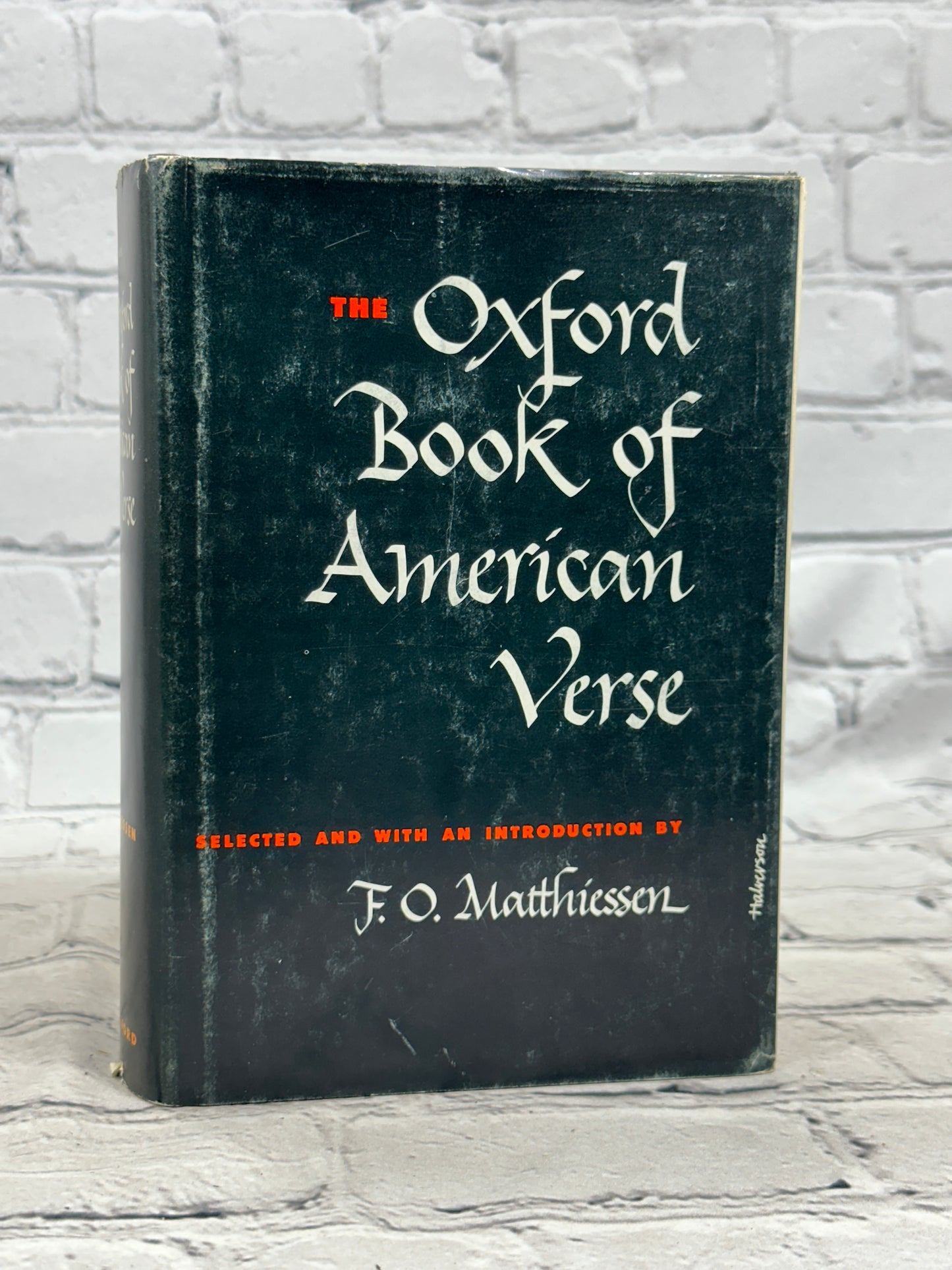 The Oxford Book of American Verse by F.O. Matthiessen [1950]