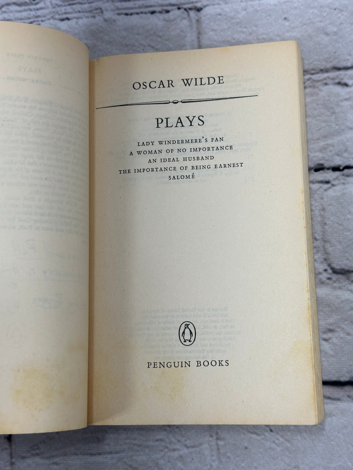 Penguin Plays Oscar Wilde [1954]