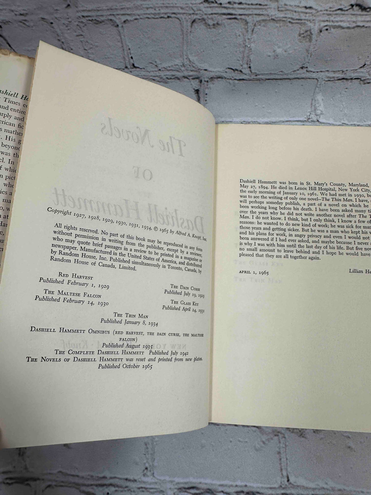 The Novels of Dashiell Hammett