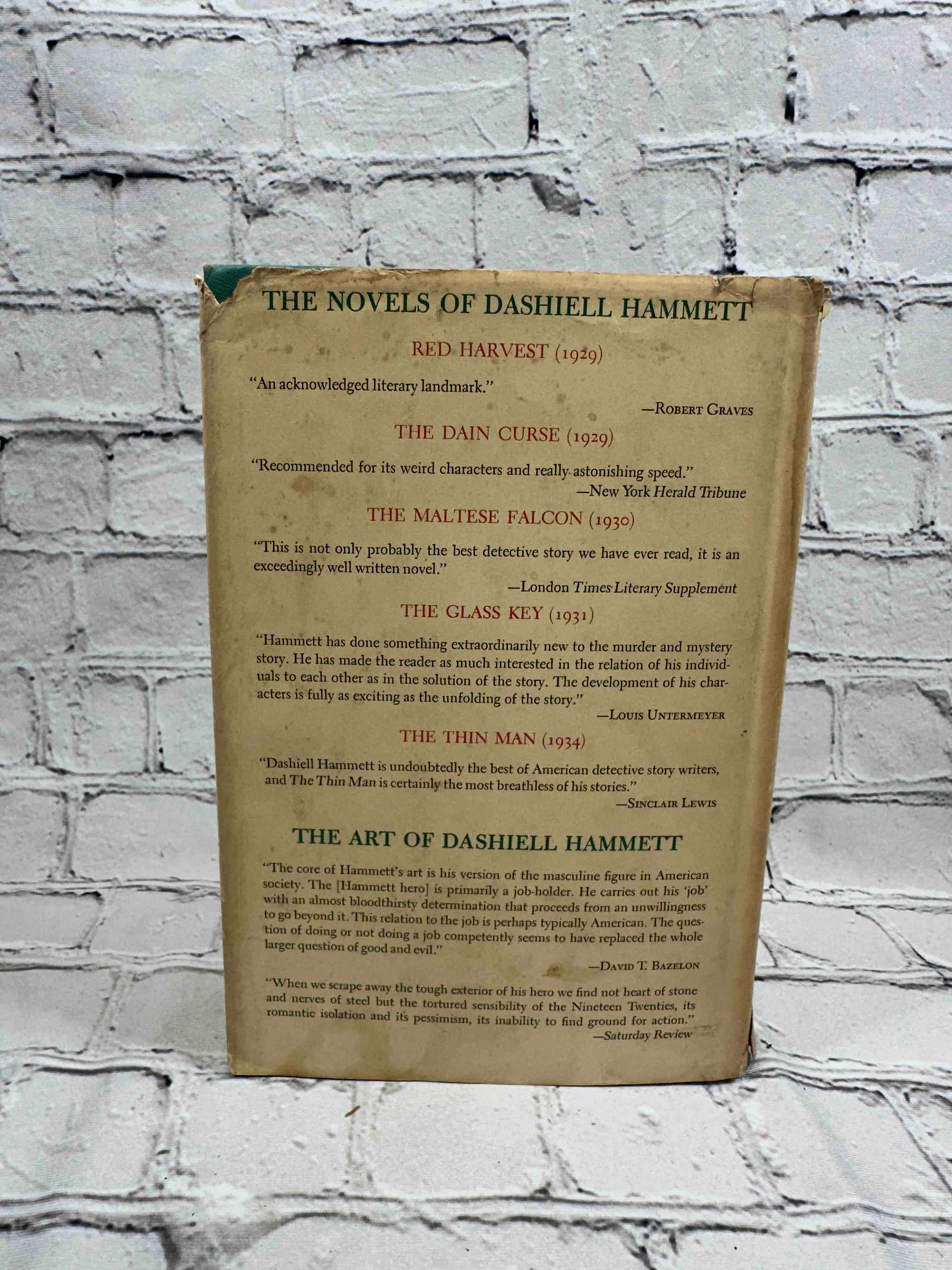 The Novels of Dashiell Hammett