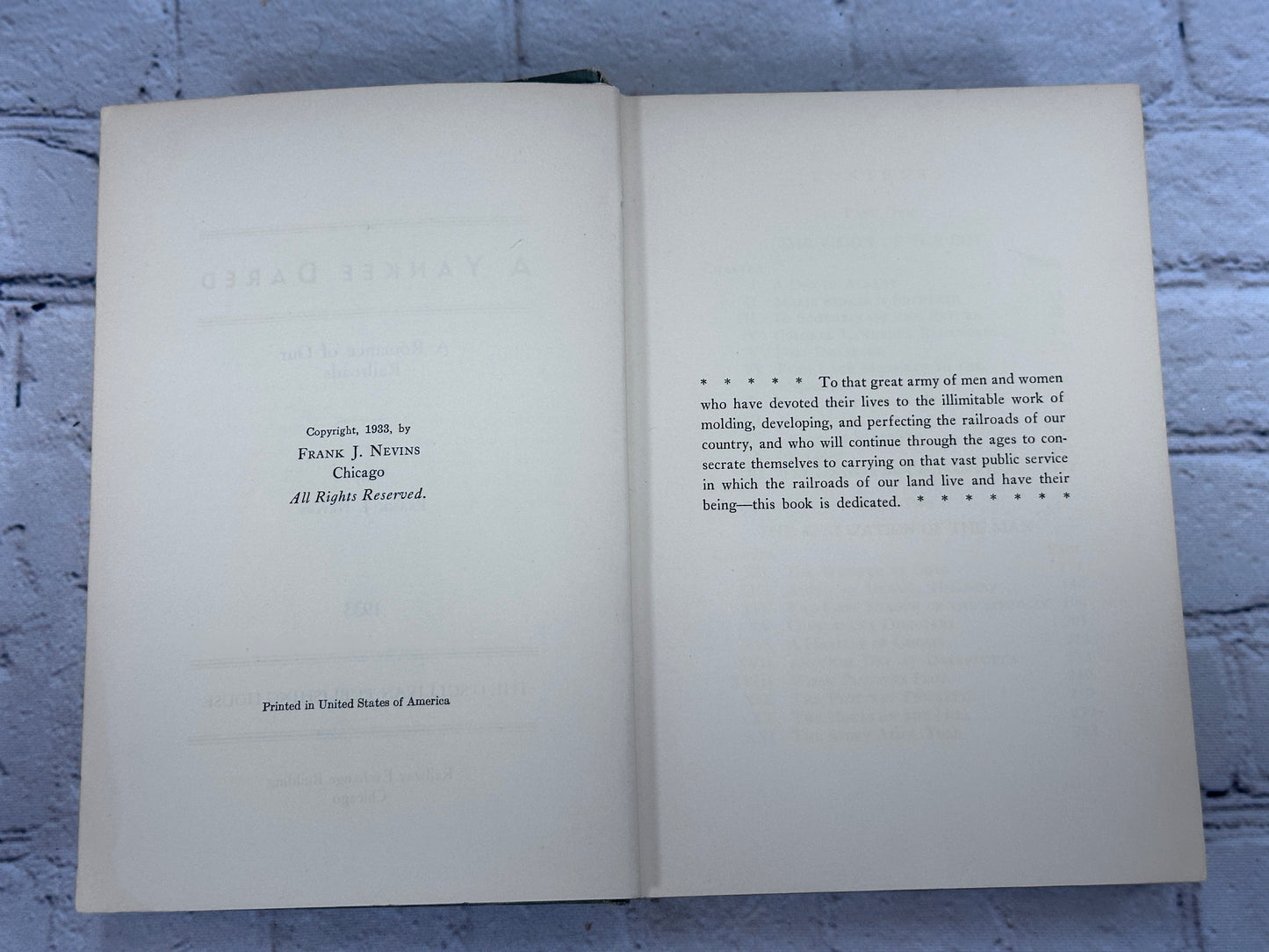 A Yankee Dared A Romance of our Railroads by Frank J. Nevins [1st Ed. · 1933]