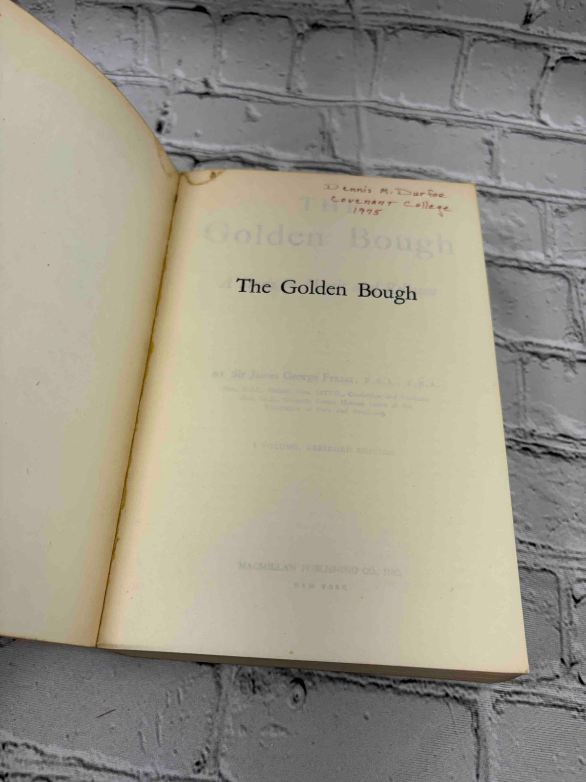 The Golden Bough: A Study in Magic and Religion