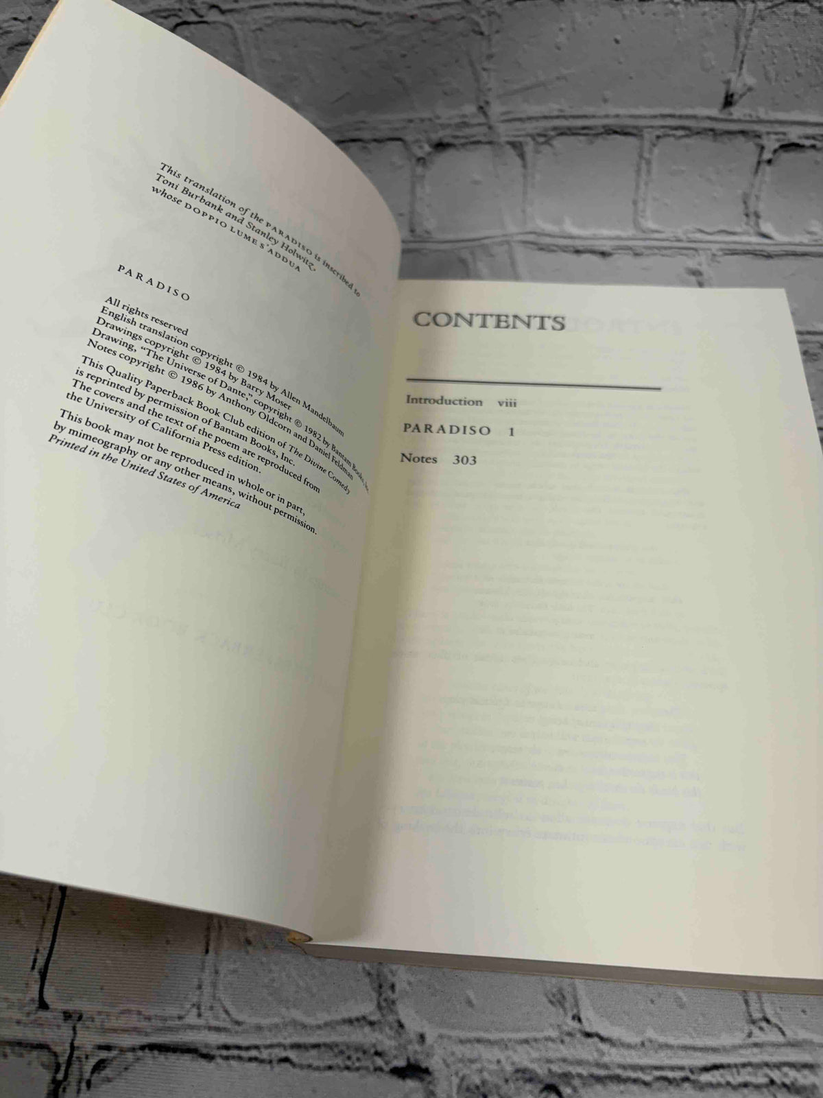 Paradiso: Third Book of the Divine Comedy