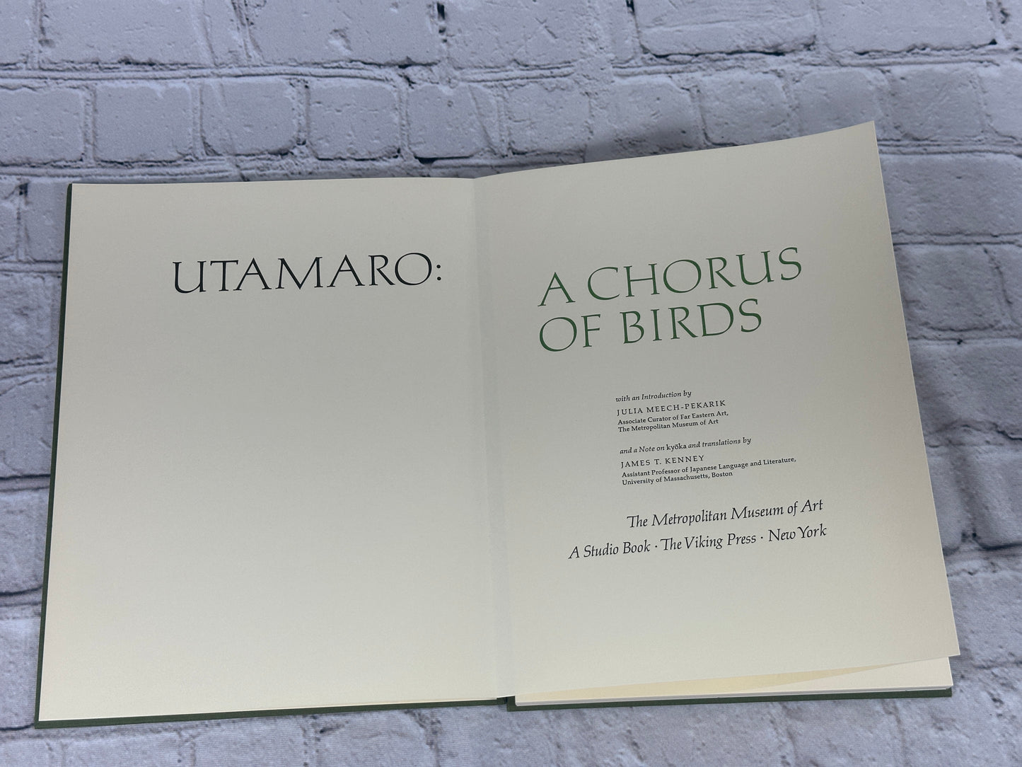 Utamaro A Chorus of Birds [Metropolitan Museum of Art · 1981]